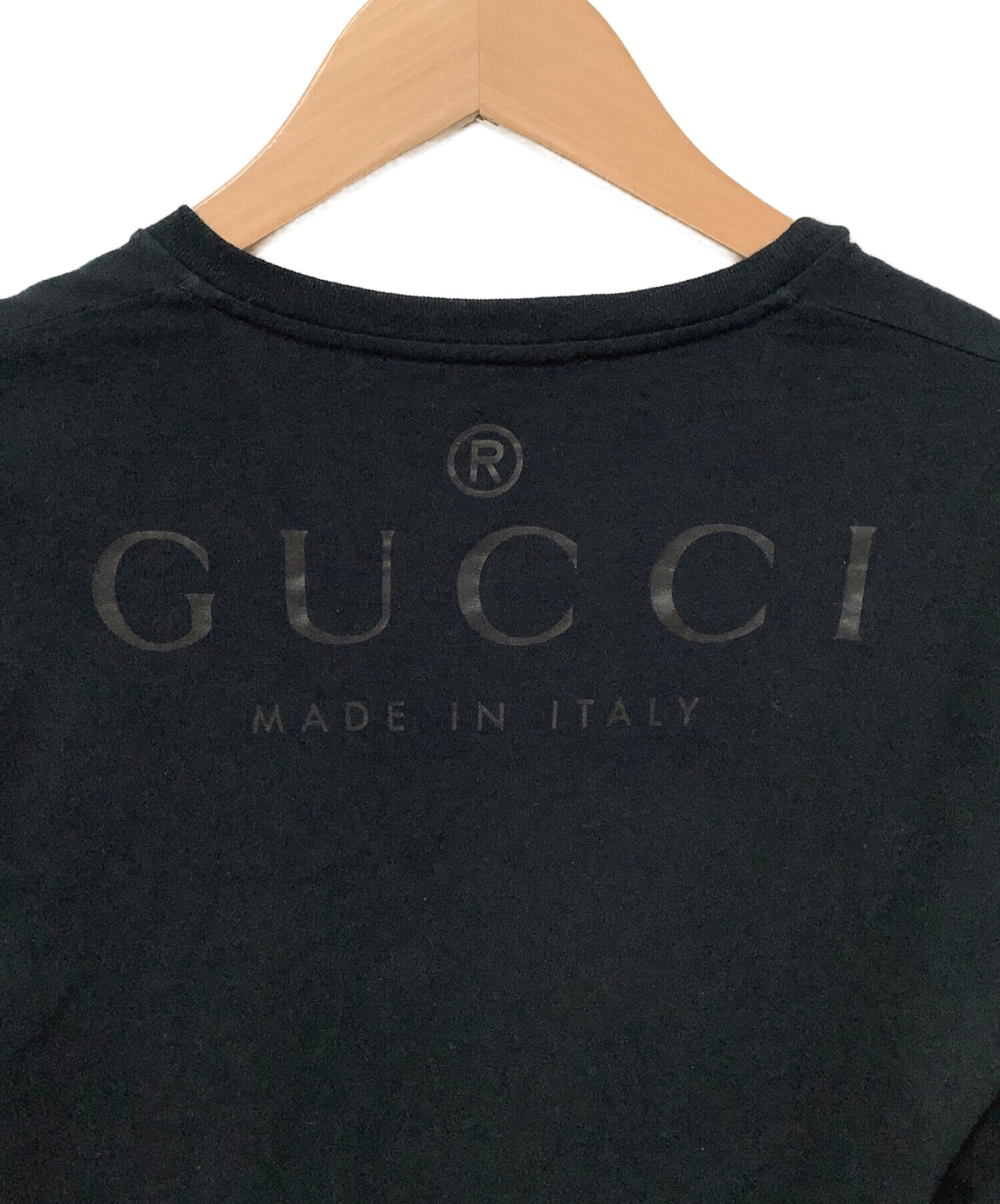 中古・古着通販】GUCCI (グッチ) Vネックカットソー ブラック