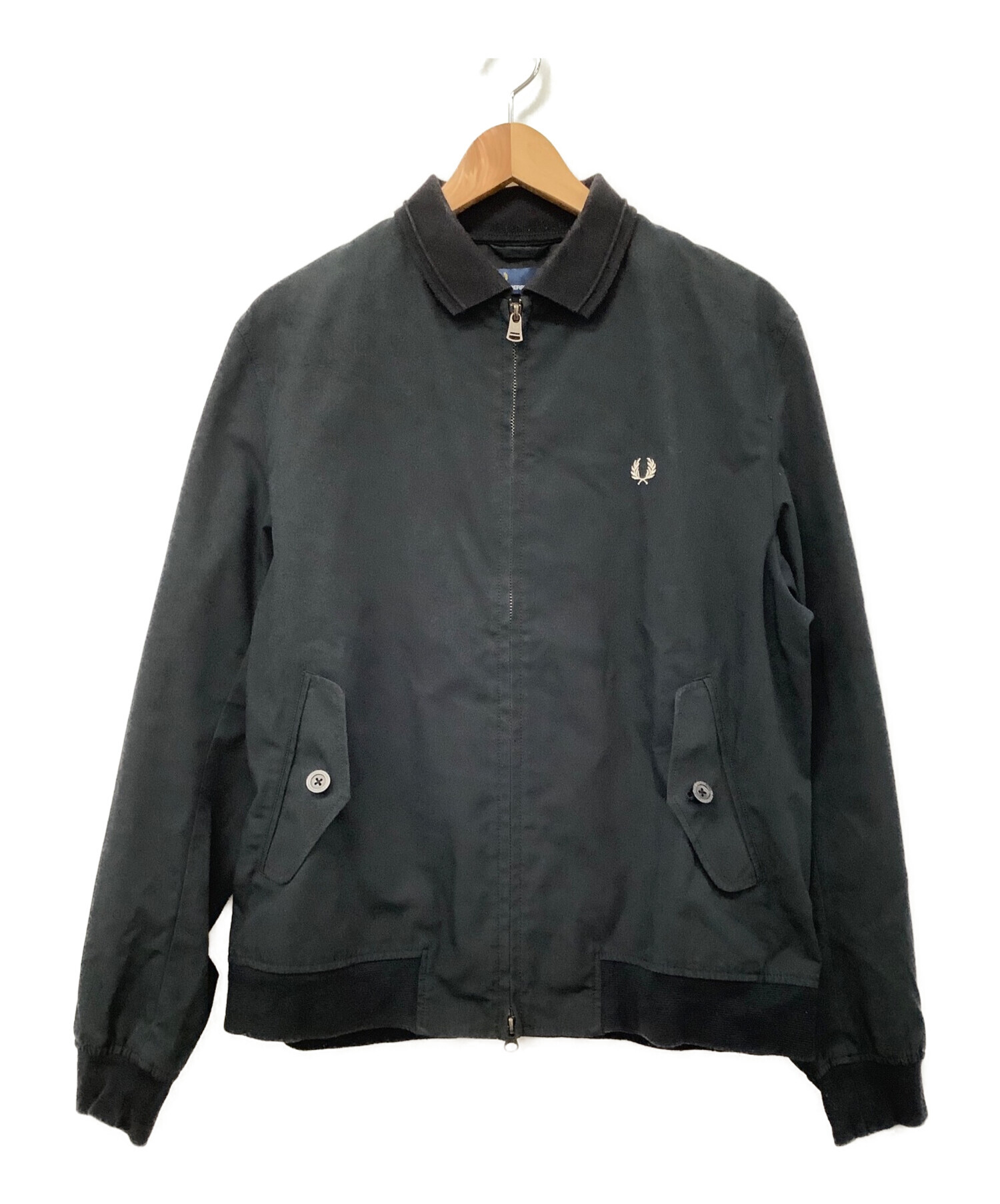 FRED PERRY (フレッドペリー) ジップアップブルゾン ネイビー サイズ:L