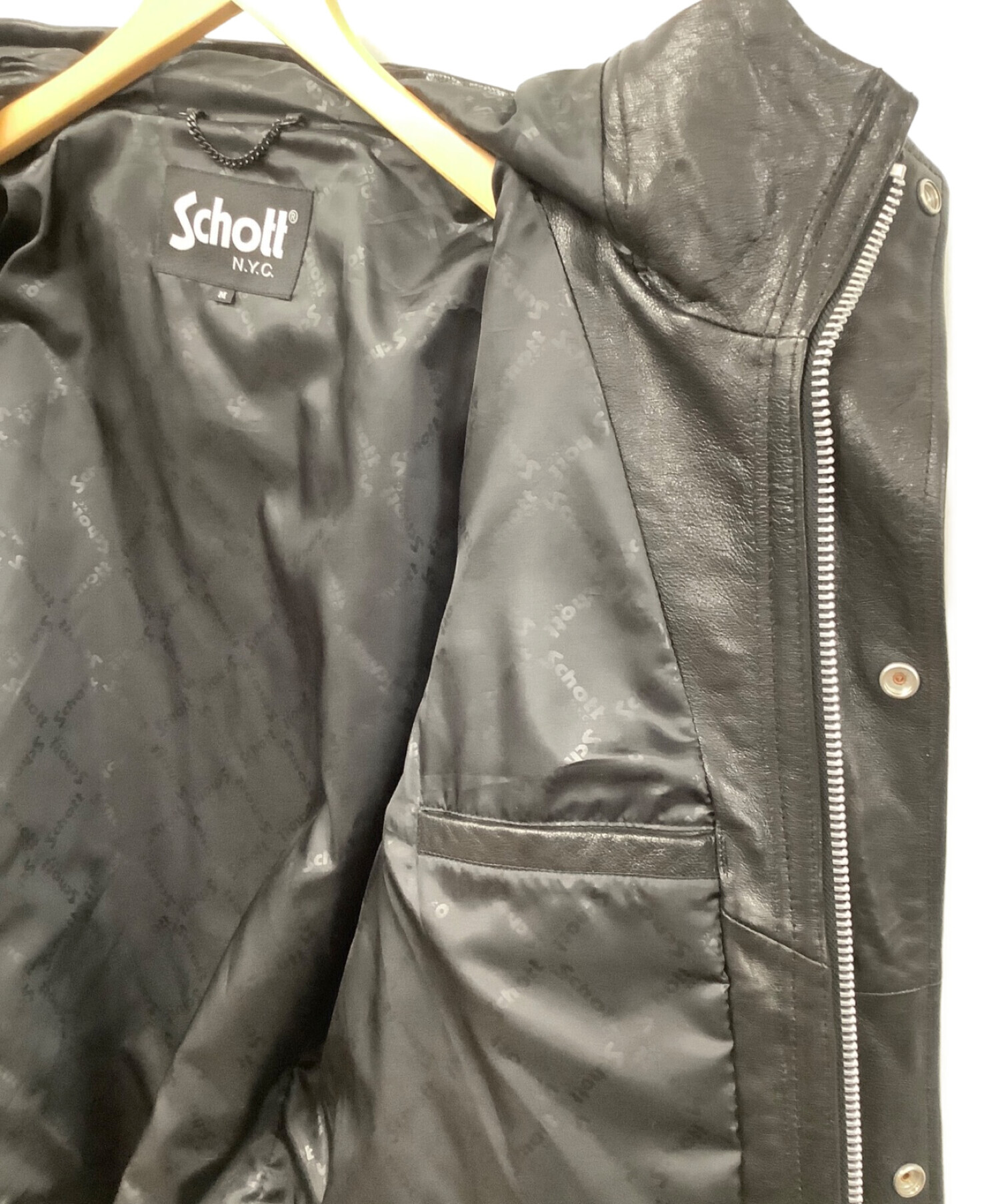 中古・古着通販】Schott (ショット) フーデットライダースジャケット