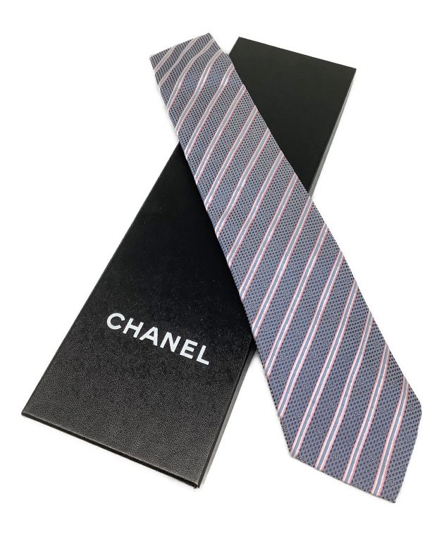 中古・古着通販】CHANEL (シャネル) ネクタイ スカイブルー サイズ