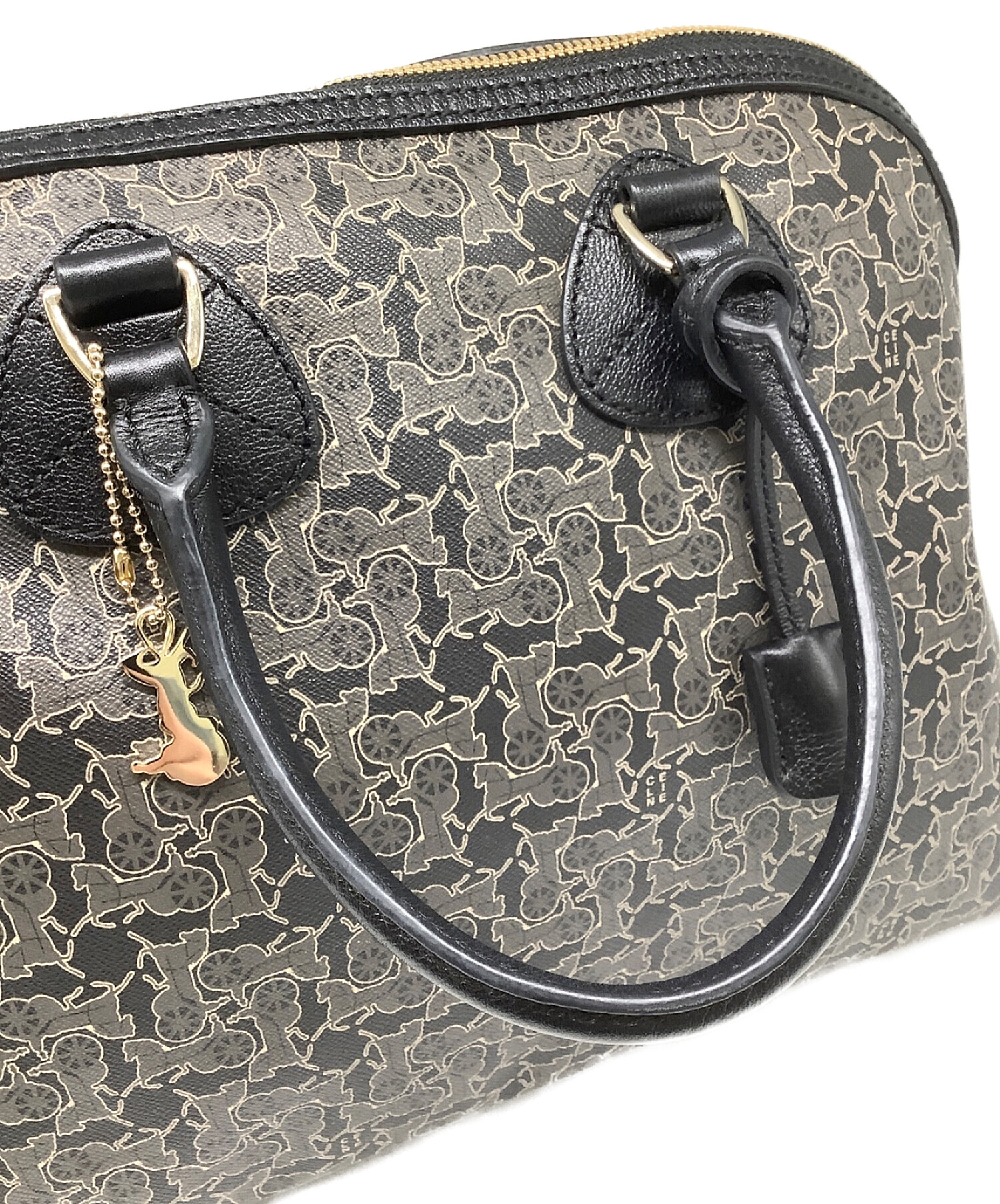 中古・古着通販】CELINE (セリーヌ) ハンドバッグ グレー×ブラック