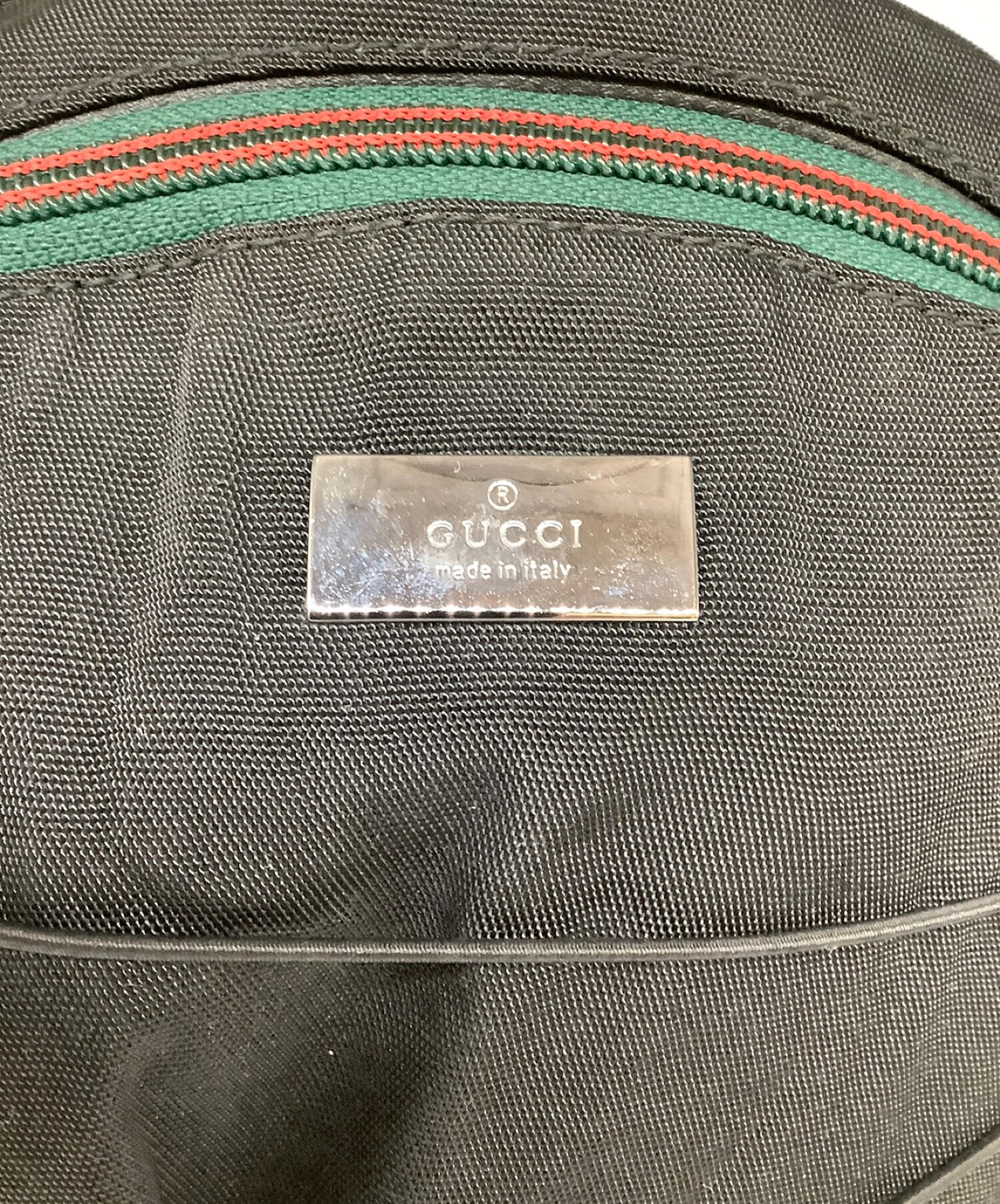 中古・古着通販】GUCCI (グッチ) リュック ブラック×グリーン