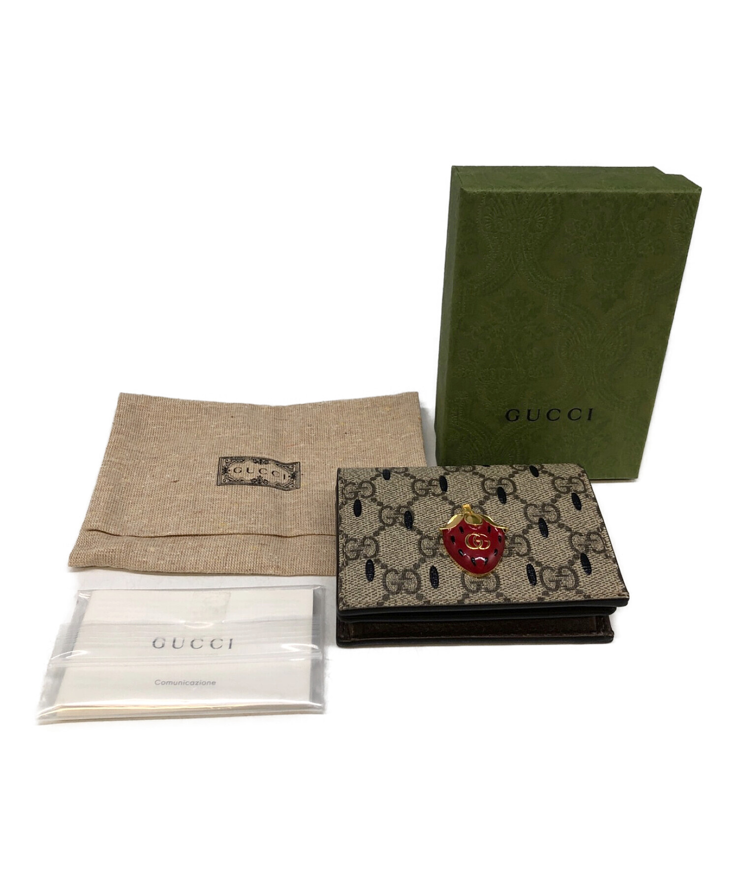 中古・古着通販】GUCCI (グッチ) ダブルG ストロベリー カードケース