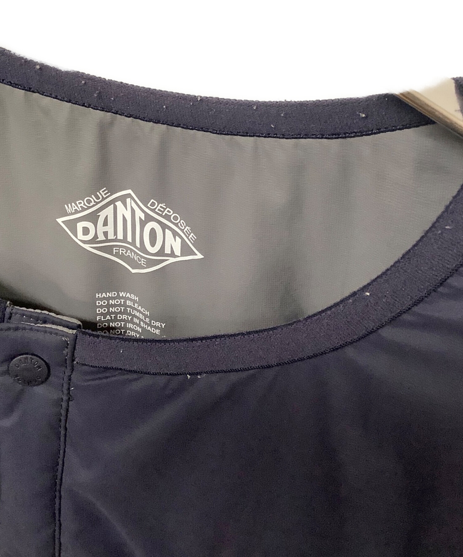 DANTON (ダントン) ノーカラーインサレーションインナージャケット ネイビー サイズ:L
