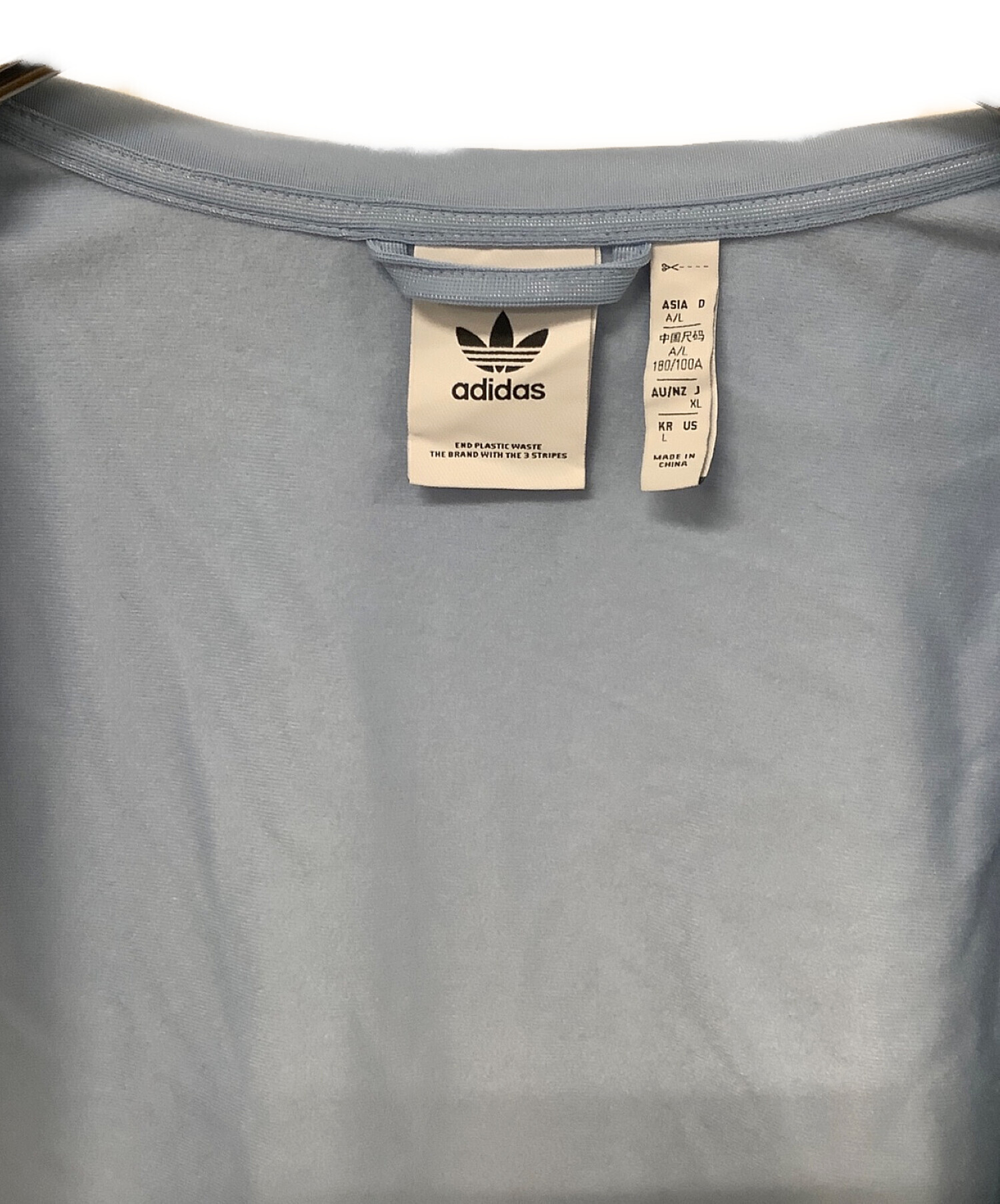 adidas (アディダス) トラックジャケット スカイブルー サイズ:L