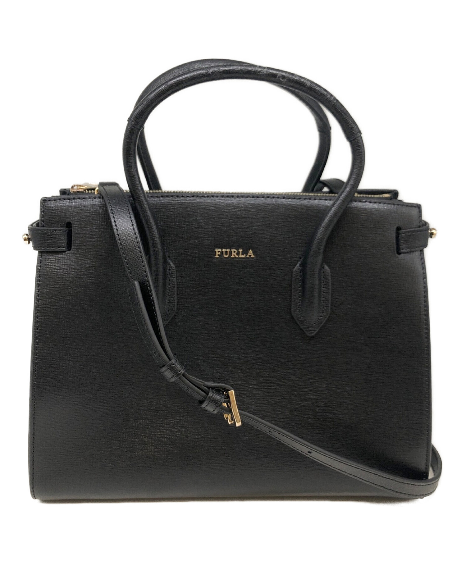 中古・古着通販】FURLA (フルラ) 2WAYスクエアバッグ ブラック