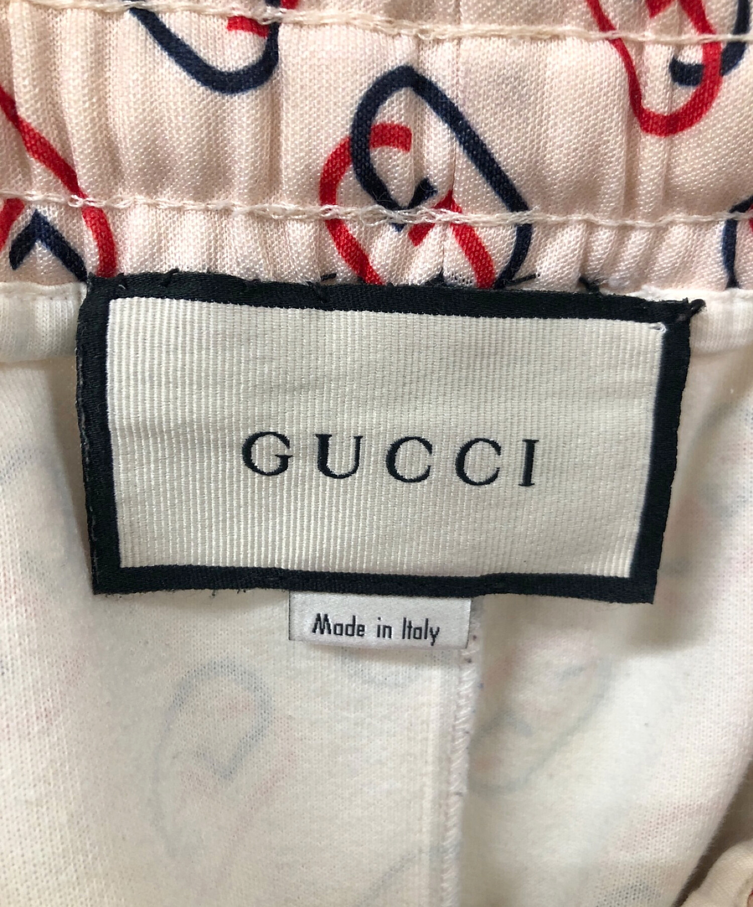 中古・古着通販】GUCCI (グッチ) トラックパンツ ベージュ×レッド