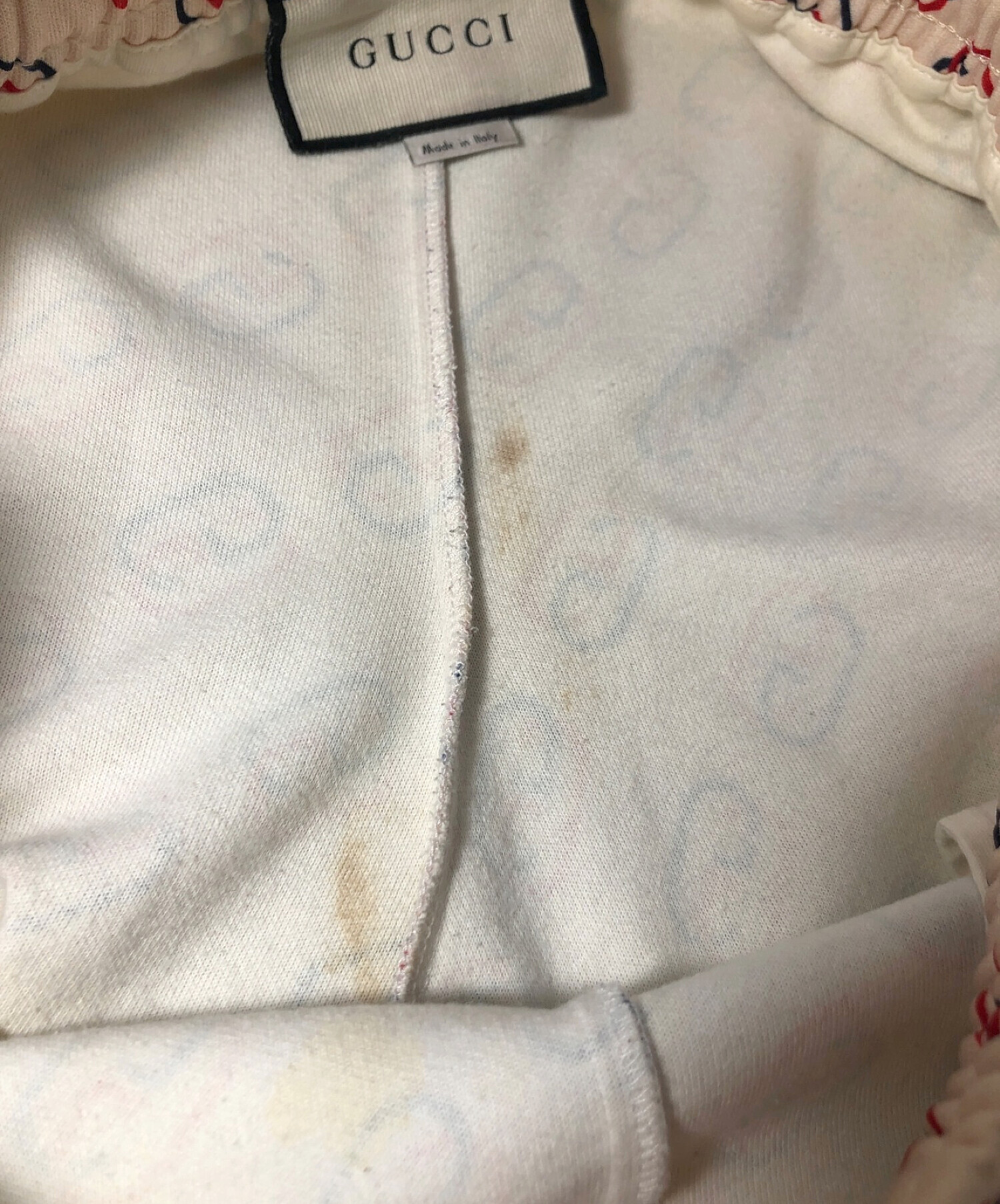 中古・古着通販】GUCCI (グッチ) トラックパンツ ベージュ×レッド