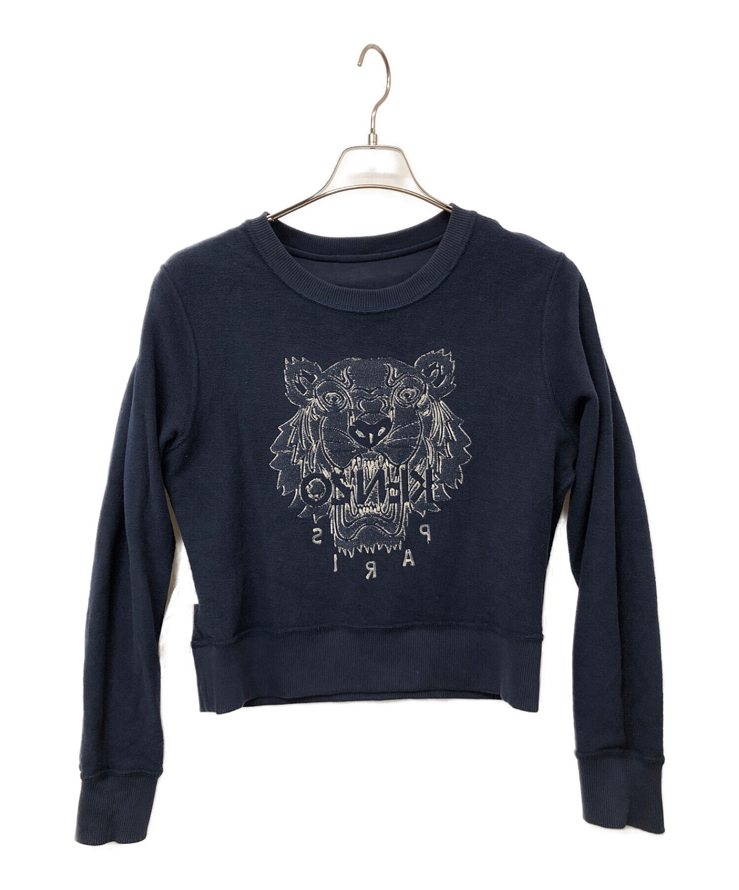 中古・古着通販】KENZO (ケンゾー) Cotton Slim Fit Version Tiger Head Embroidered Round  Neck ネイビー サイズ:L｜ブランド・古着通販 トレファク公式【TREFAC FASHION】スマホサイト