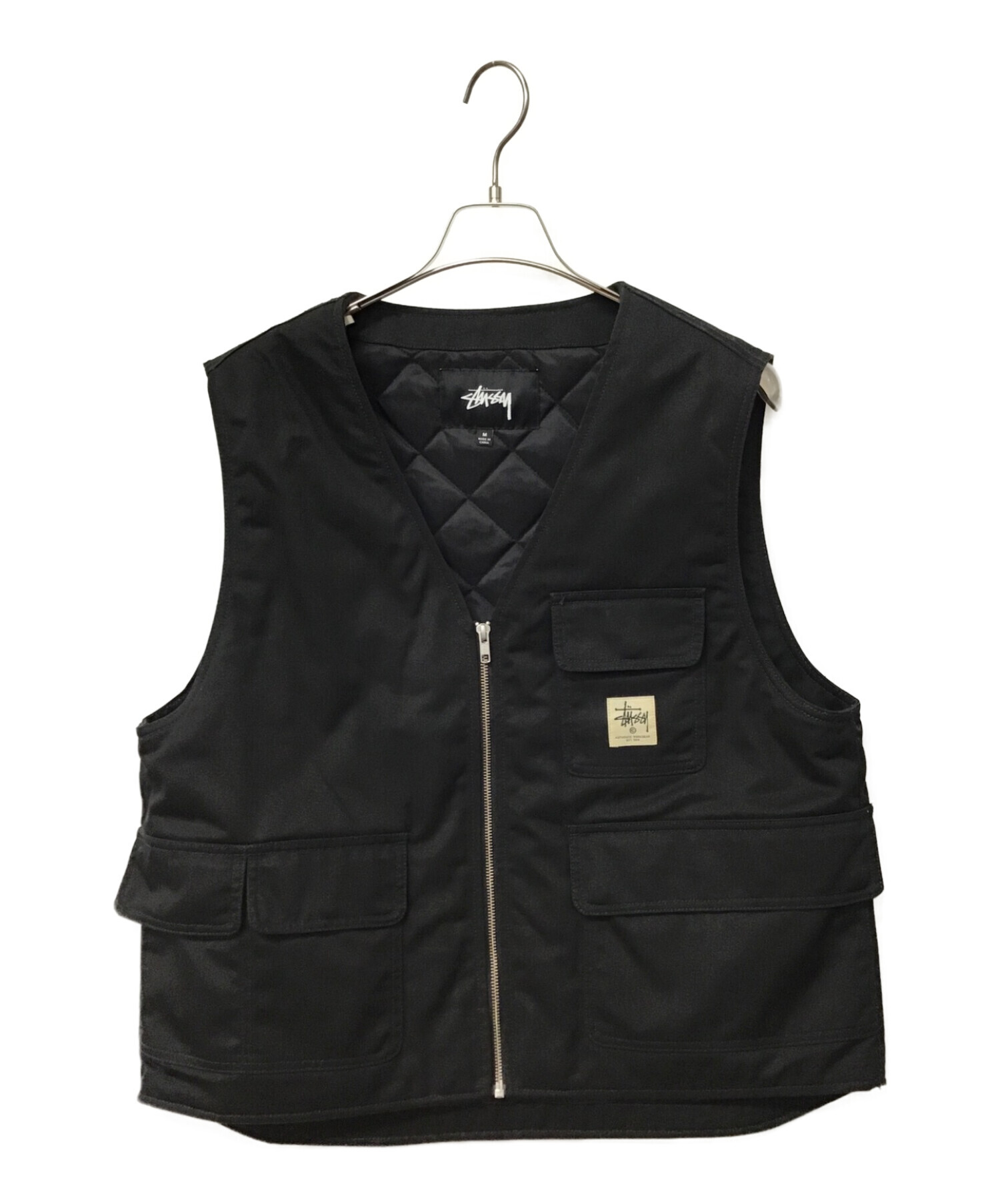 中古・古着通販】stussy (ステューシー) nsulated work vest ブラック