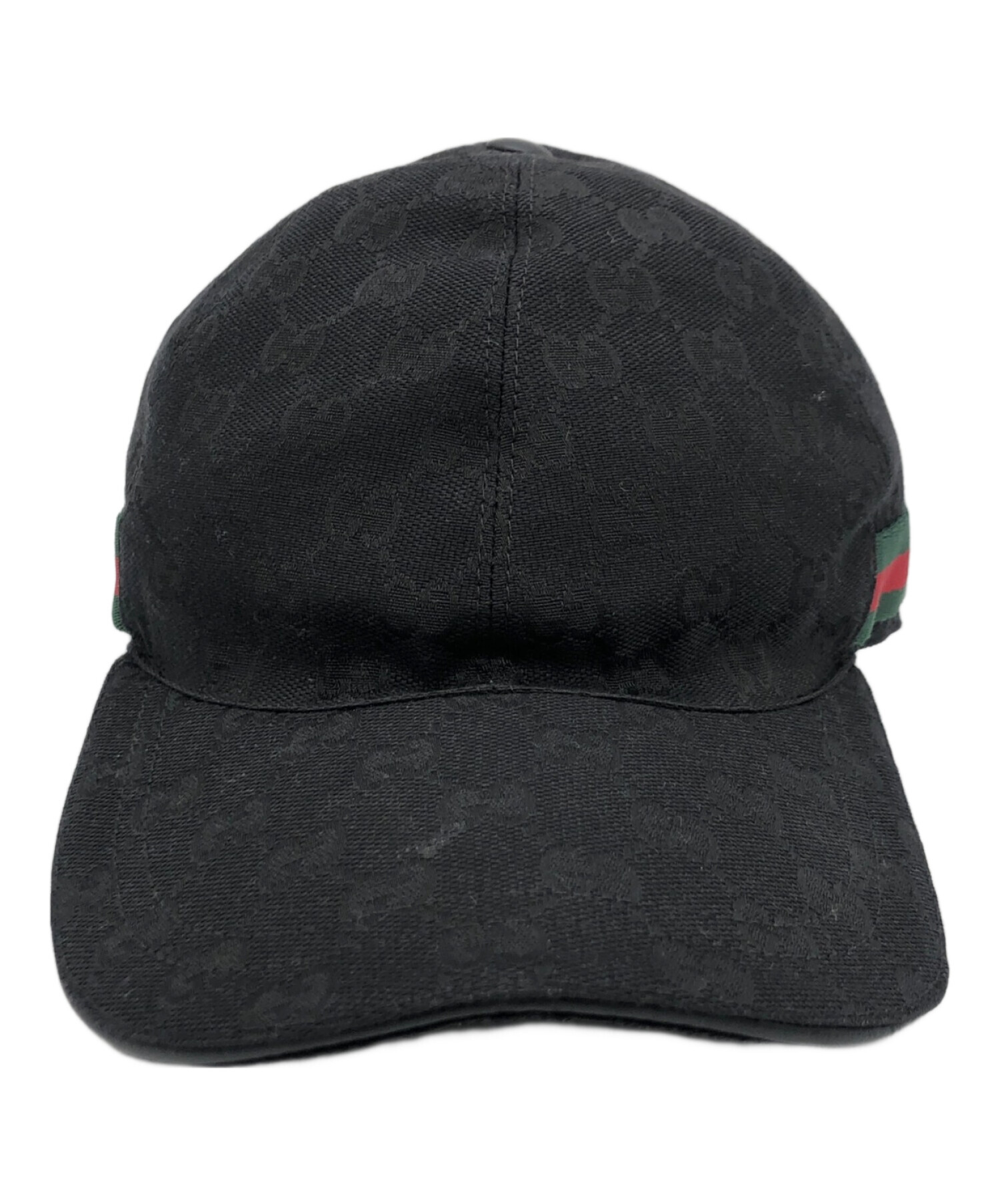 中古・古着通販】GUCCI (グッチ) キャップ GGキャンバス ブラック 