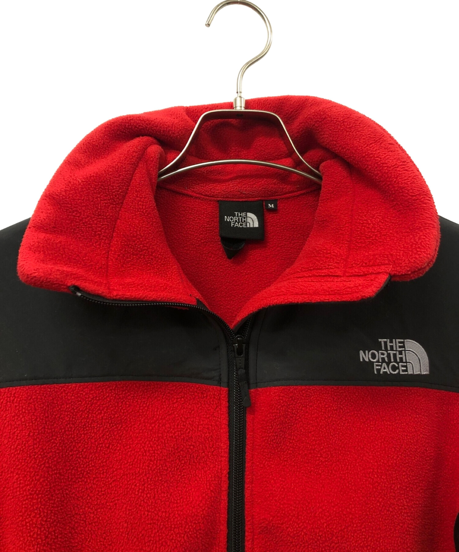 THE NORTH FACE (ザ ノース フェイス) ロフテッドフリースジャケット レッド×グレー サイズ:M