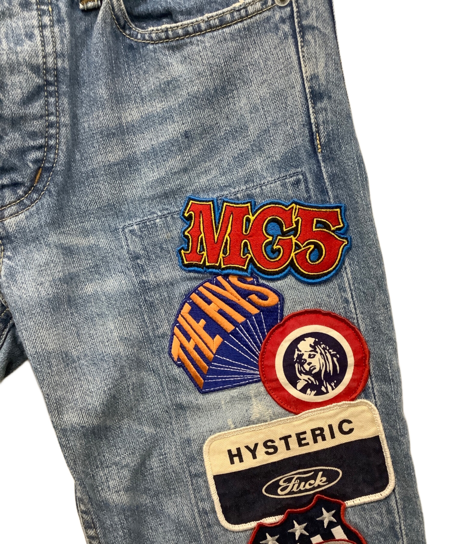 中古・古着通販】Hysteric Glamour (ヒステリックグラマー) KINKYワッペンデニムパンツ ブルー サイズ:S｜ブランド・古着通販  トレファク公式【TREFAC FASHION】スマホサイト