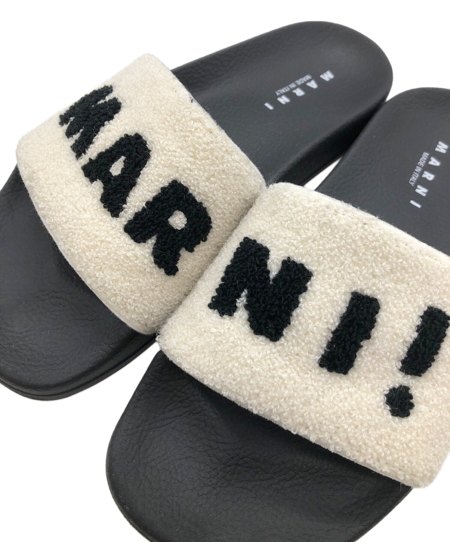 中古・古着通販】MARNI (マルニ) シャワーサンダル ブラック×ホワイト ...