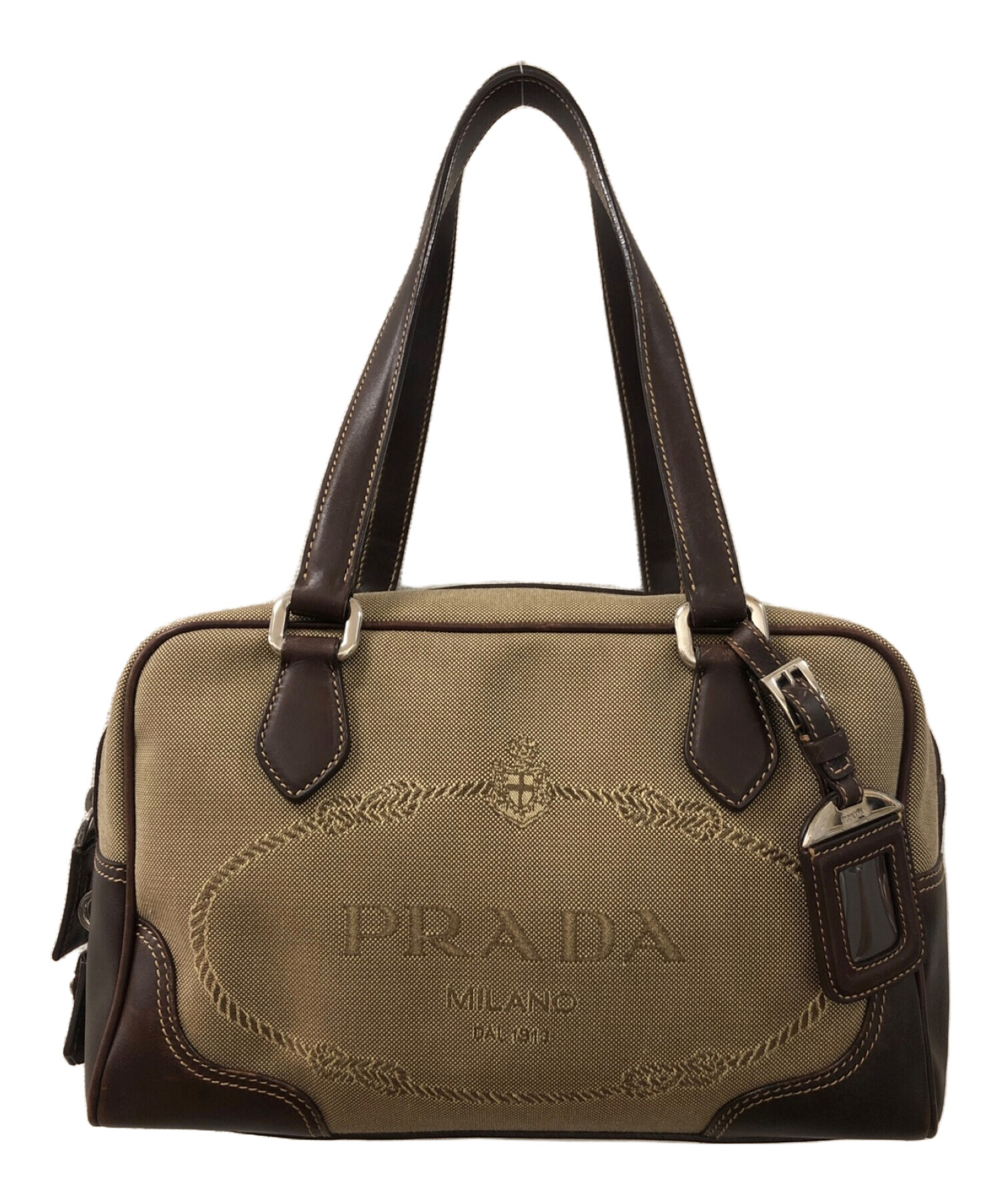 中古・古着通販】PRADA (プラダ) ボストンバッグ ベージュ×ブラウン｜ブランド・古着通販 トレファク公式【TREFAC  FASHION】スマホサイト