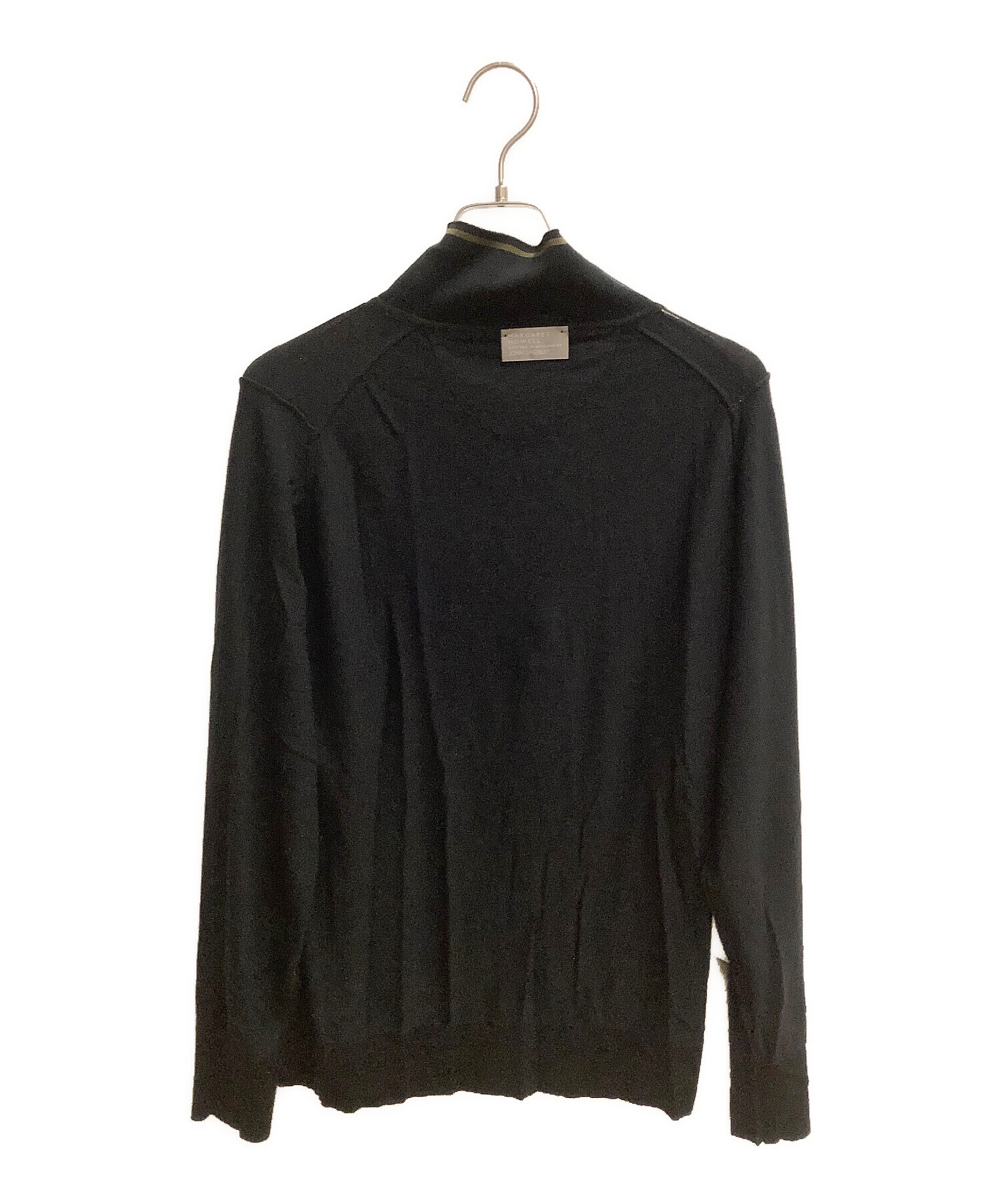 MARGARET HOWELL (マーガレットハウエル) JOHN SMEDLEY (ジョンスメドレー) ニットポロシャツ ブラック サイズ:SIZE  M