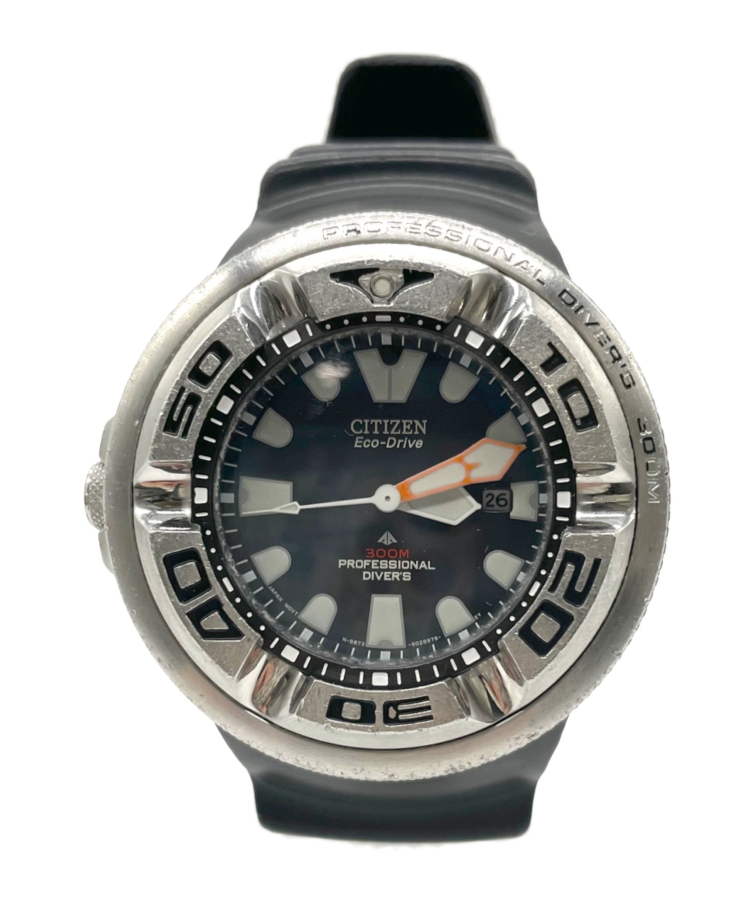 CITIZEN (シチズン) 腕時計 ブラック プロフェッショナル ダイバーズ B873-S057892 クォーツ(エコドライブ） 動作確認済み ラ