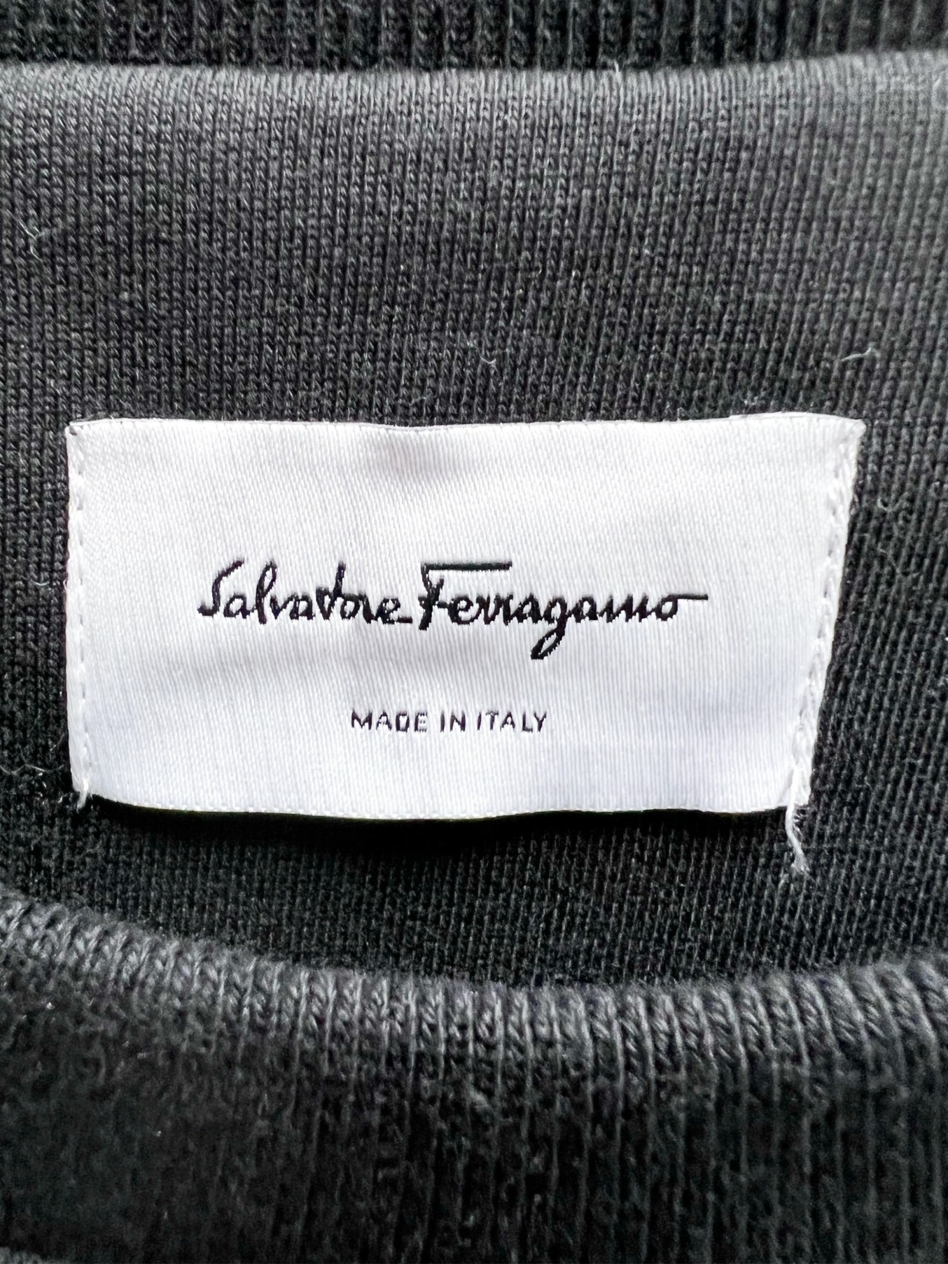 Salvatore Ferragamo (サルヴァトーレ フェラガモ) コットンスウェットシャツ ブラック サイズ:M