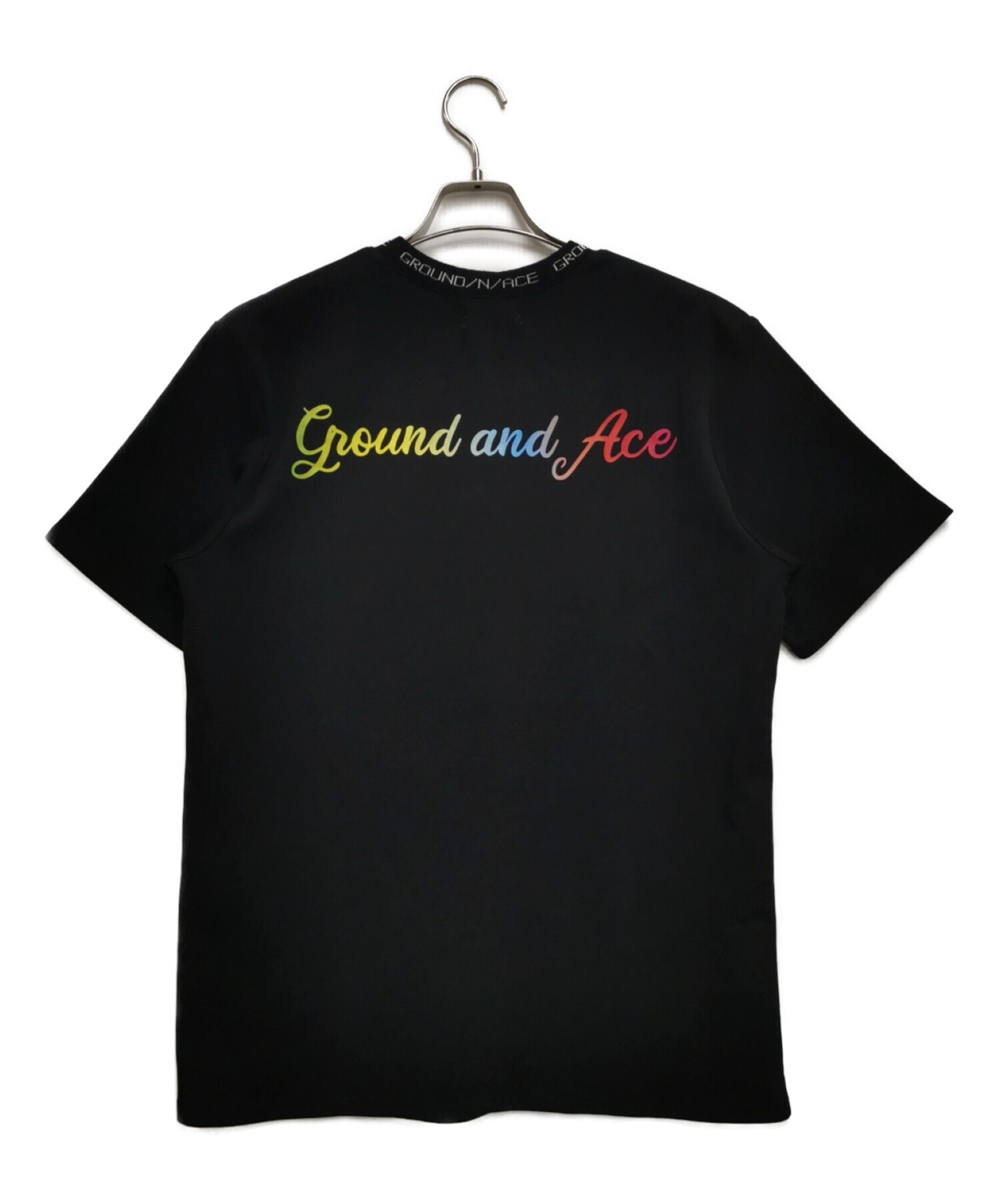 GROUND/N/ACE (グランダンエース) プリントTシャツ ブラック サイズ:M 未使用品