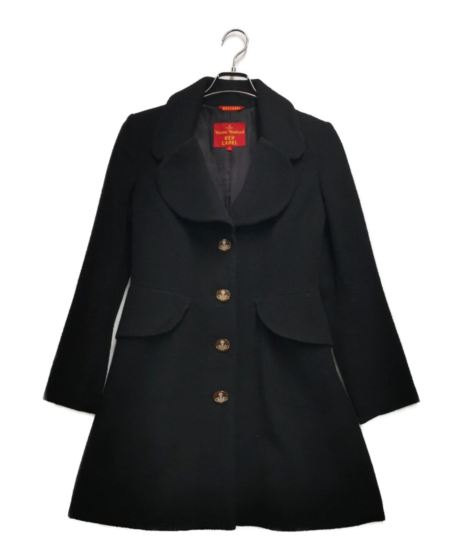Vivienne Westwood RED LABEL (ヴィヴィアンウェストウッド レッドレーベル) ウールコート ブラック サイズ:L