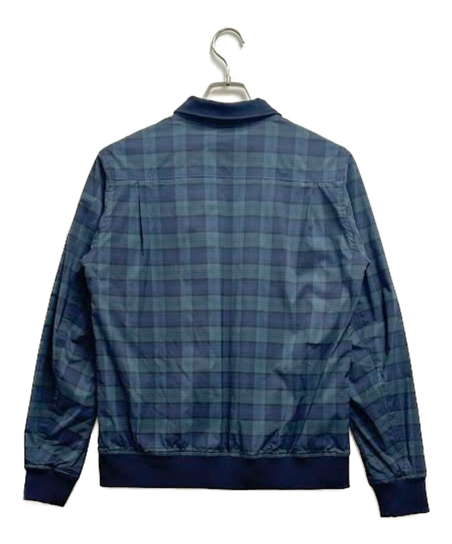 FRED PERRY (フレッドペリー) ハリントンジャケット ブルー×グリーン サイズ:S
