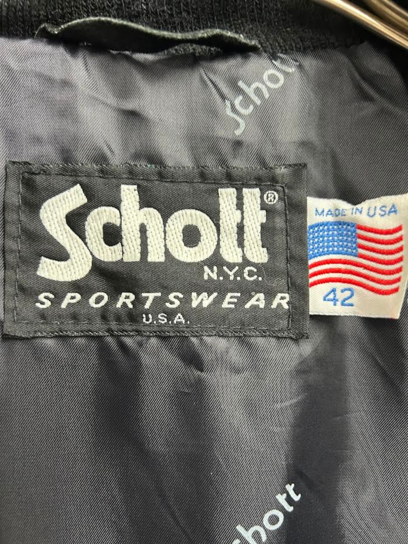 中古・古着通販】Schott (ショット) スウェードジャケット ブラック