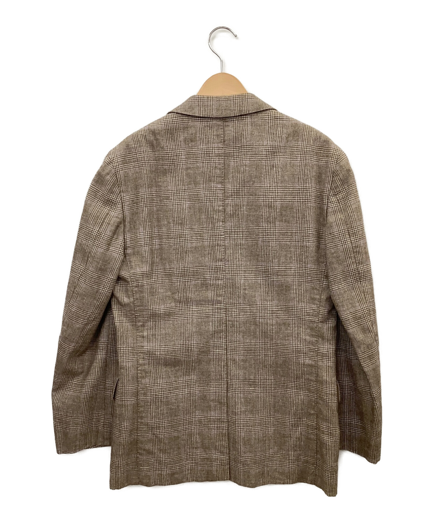 Artigianale (アルティジャナーレ) グレンチェックジャケット グレー×パープル サイズ:46