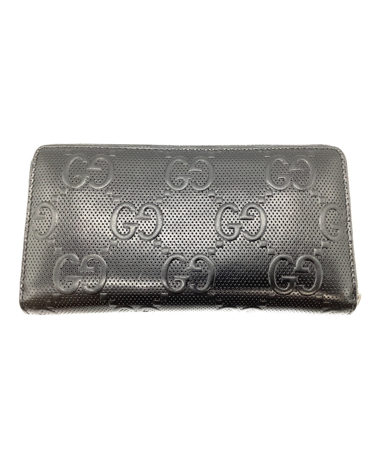 中古・古着通販】GUCCI (グッチ) ラウンドファスナー長財布 ブラック