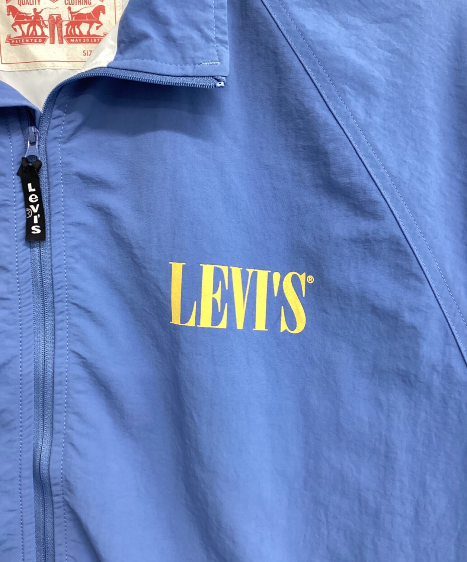 LEVI'S (リーバイス) ナイロンジャケット ブルー×ホワイト サイズ:XL