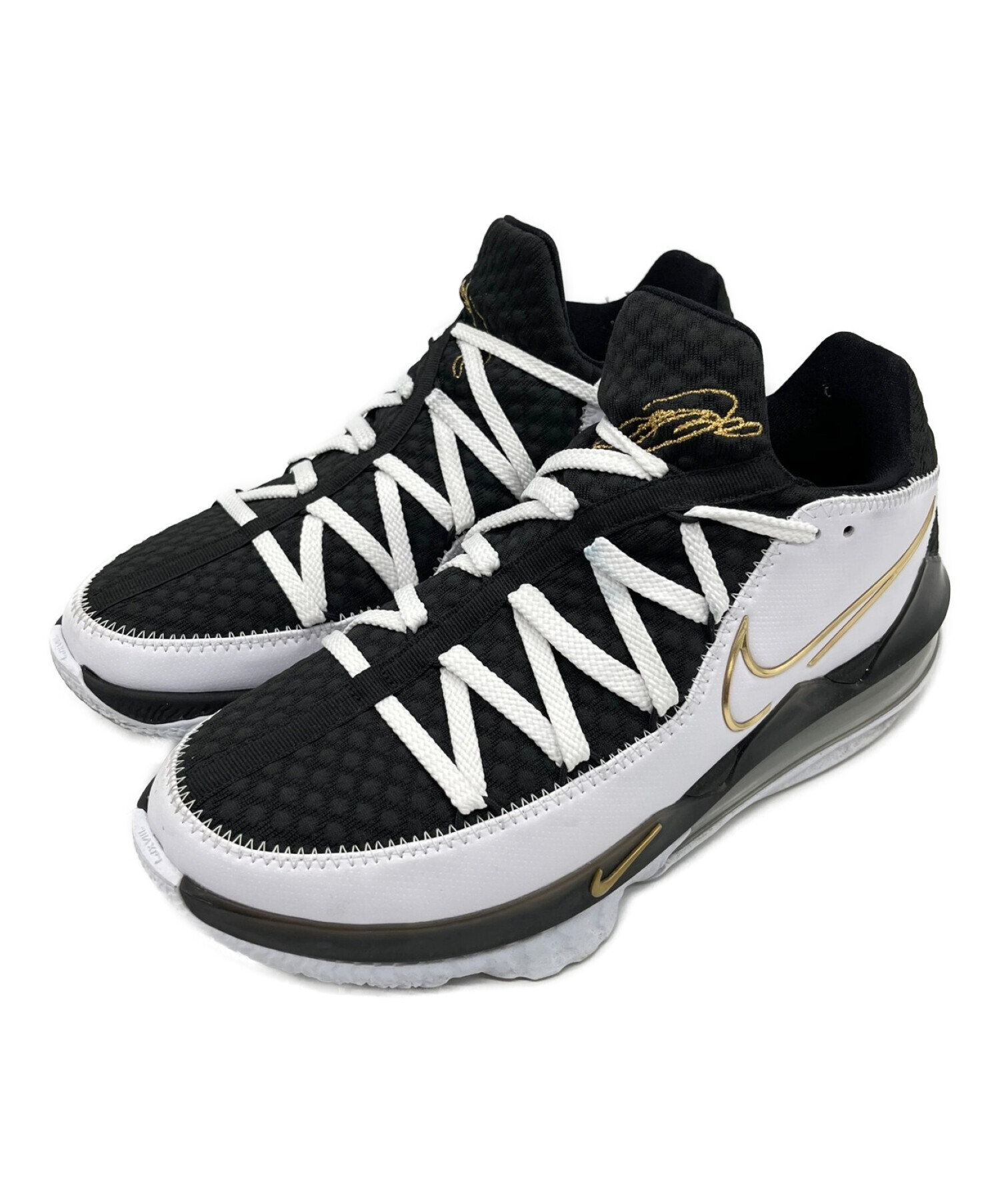 NIKE (ナイキ) LEBRON 17 LOW ブラック×ホワイト サイズ:US10