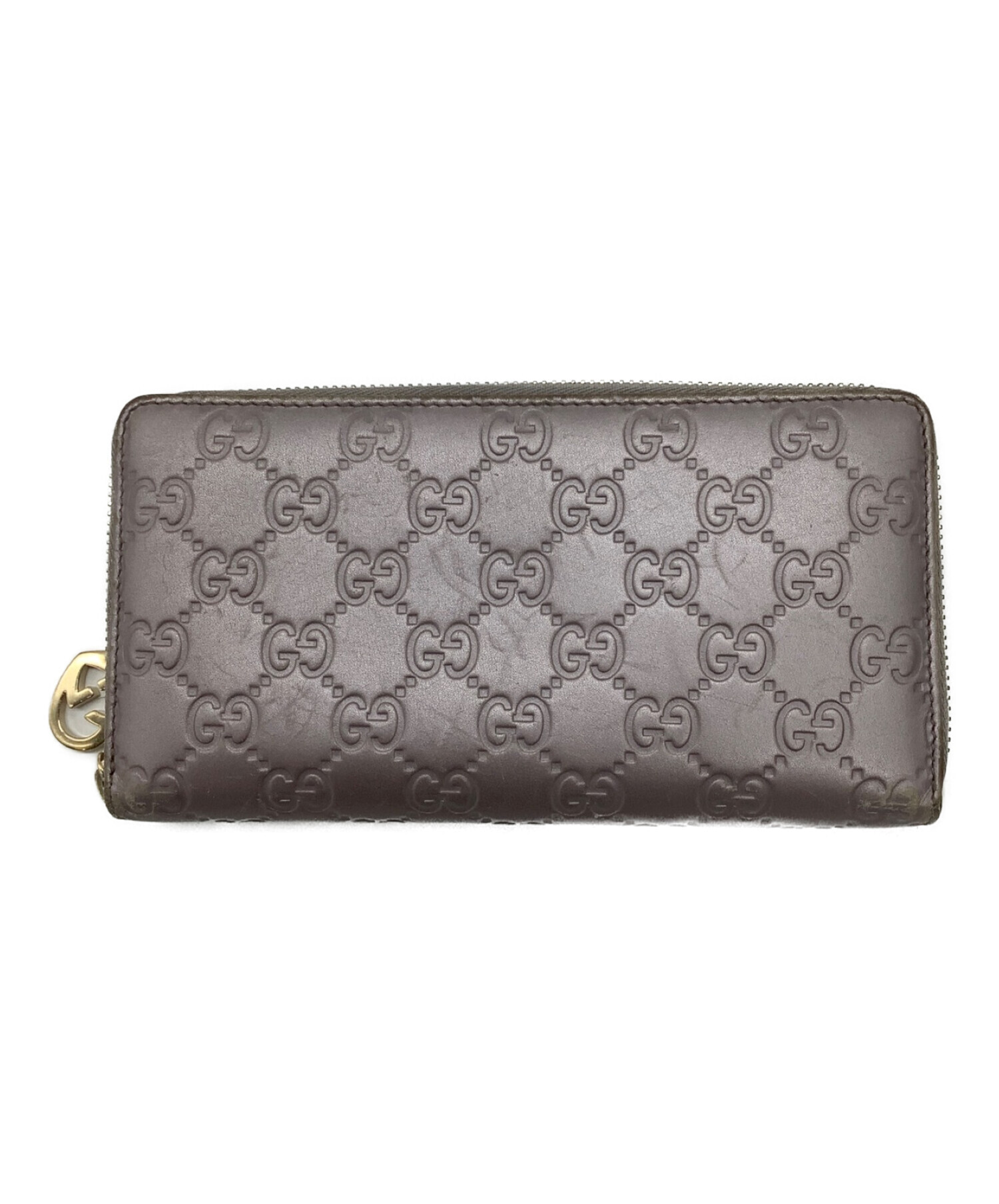 中古・古着通販】GUCCI (グッチ) ラウンドファスナーウォレット ピンク