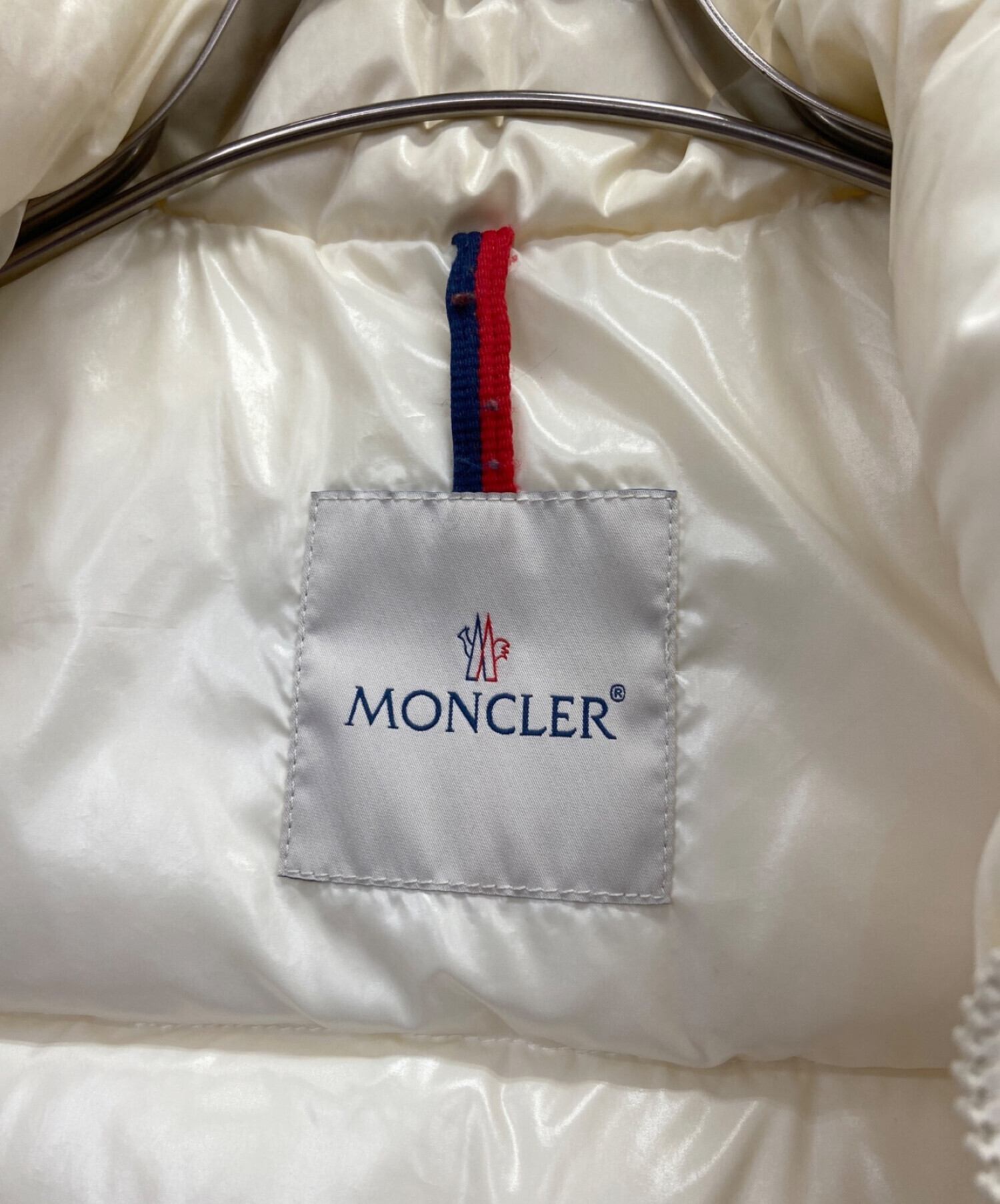 中古・古着通販】MONCLER (モンクレール) ダウンベスト アイボリー