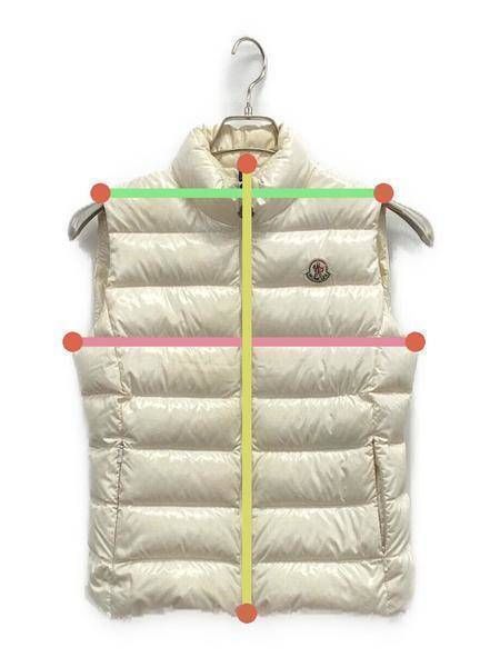 中古・古着通販】MONCLER (モンクレール) ダウンベスト アイボリー