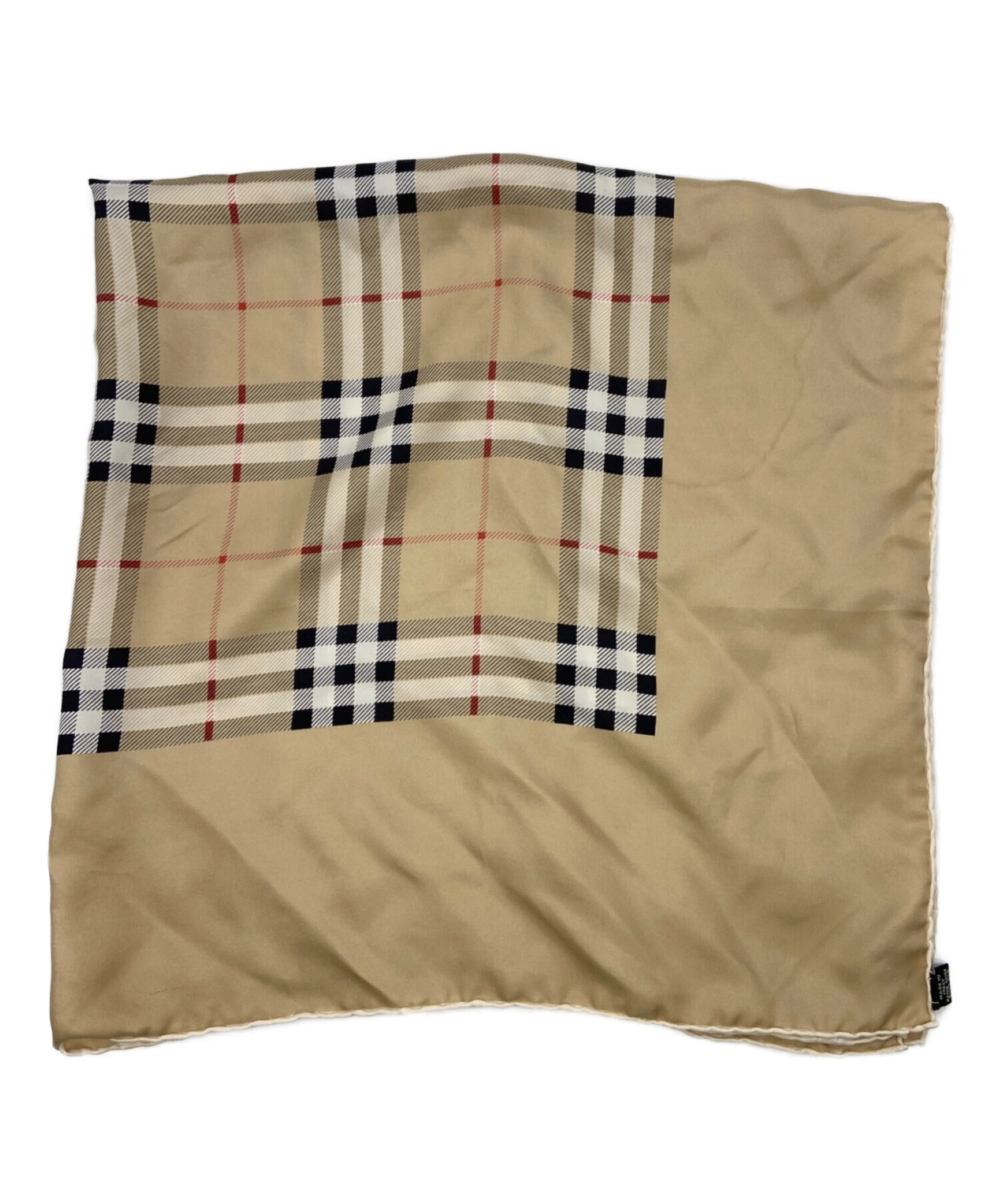 中古・古着通販】BURBERRY (バーバリー) シルクスカーフ ブラウン