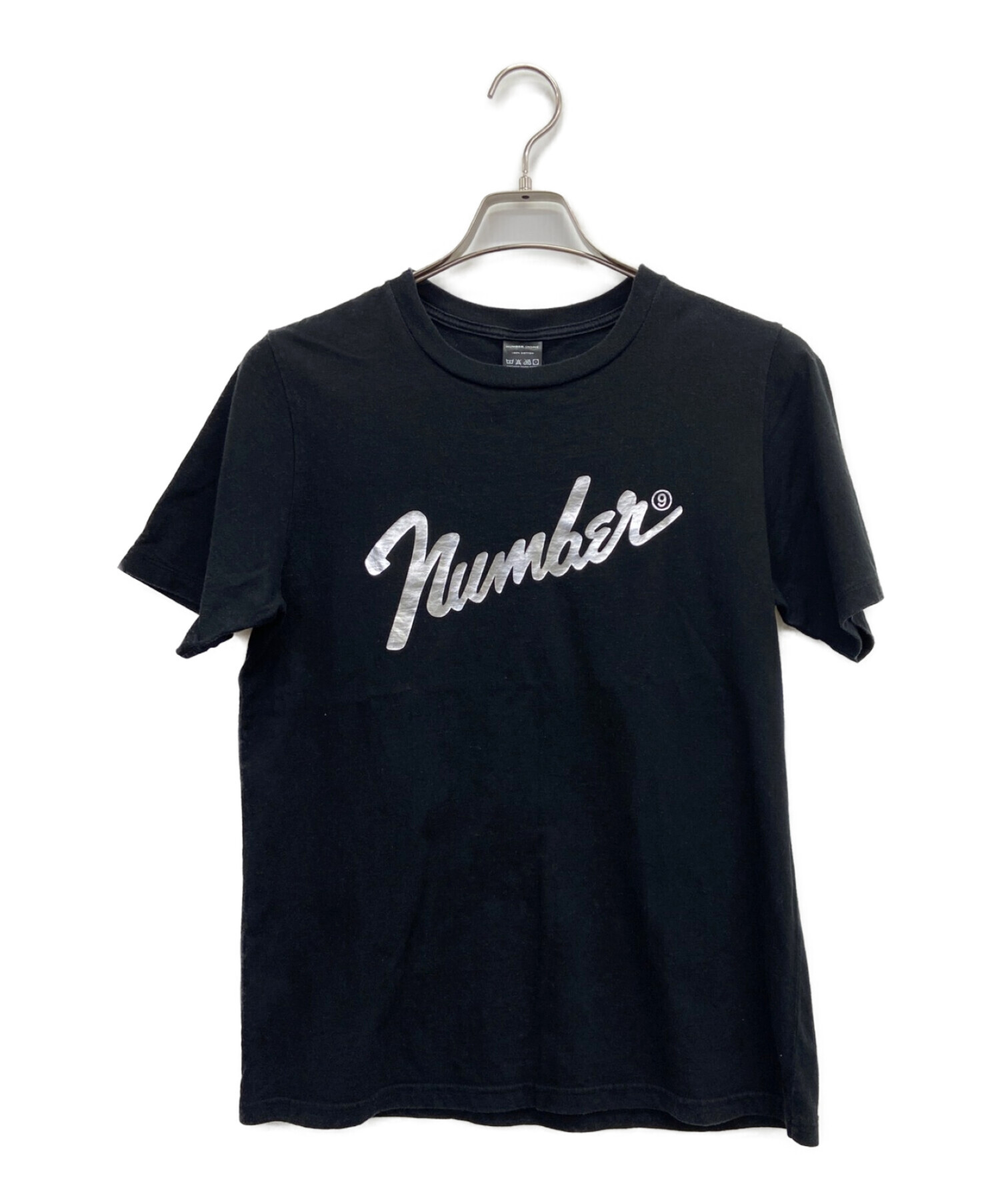 NUMBER (N)INE (ナンバーナイン) 半袖Tシャツ ブラック×ホワイト サイズ:M