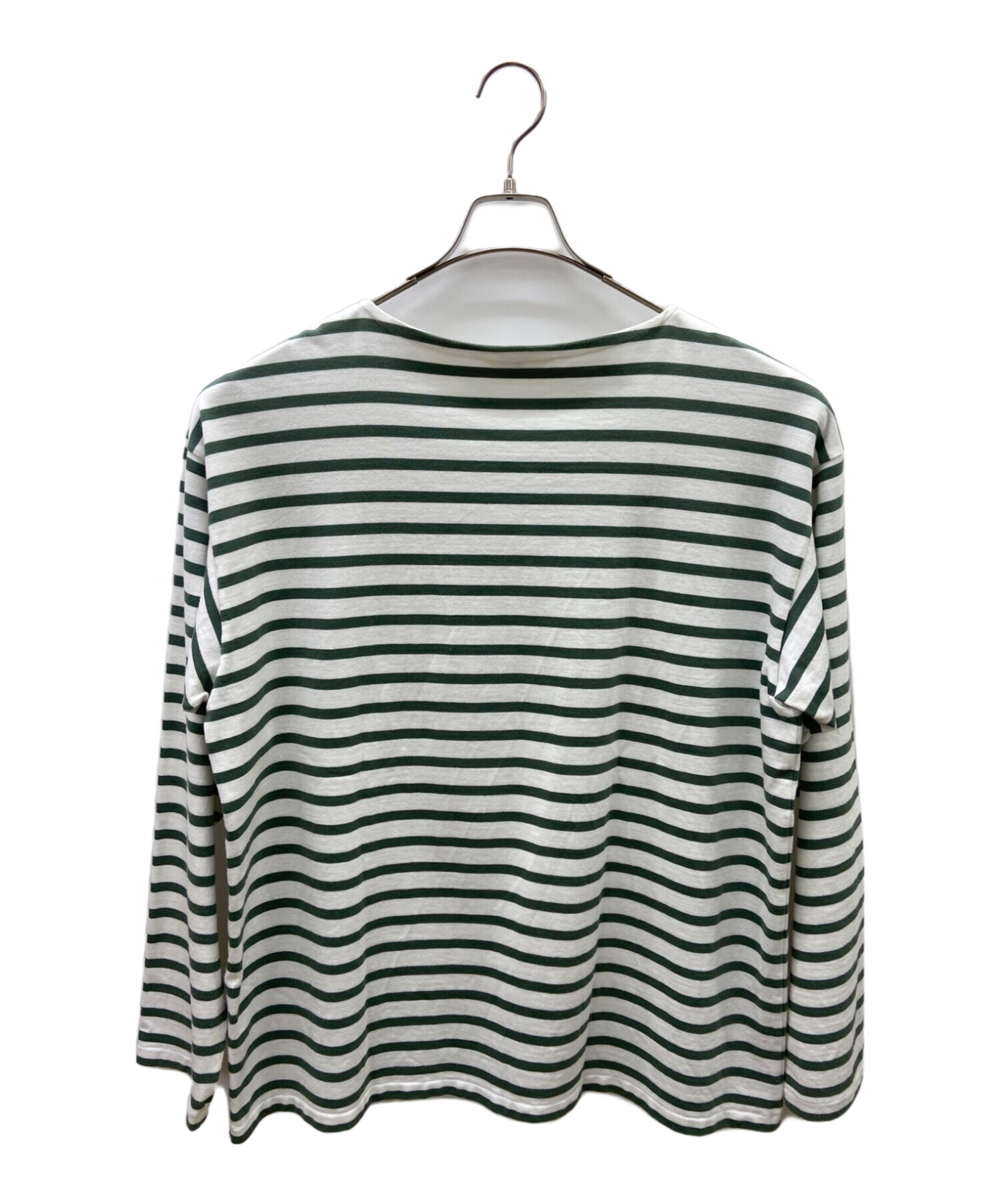 AURALEE (オーラリー) IENA (イエナ) バスクシャツ ホワイト×グリーン サイズ:4