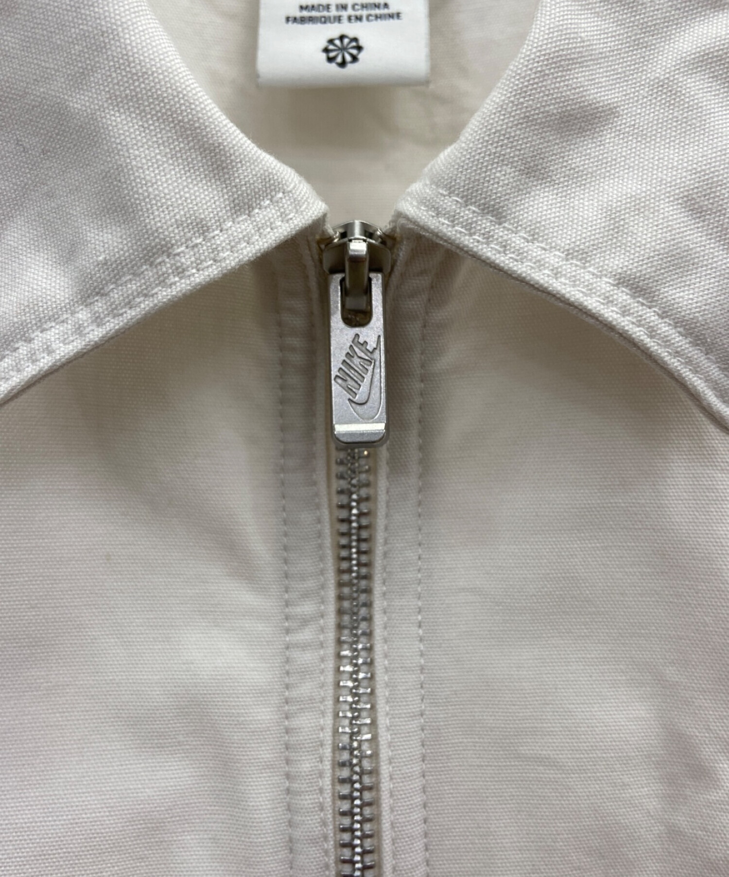 中古・古着通販】NIKE (ナイキ) 半袖ハーフジップシャツ ホワイト 