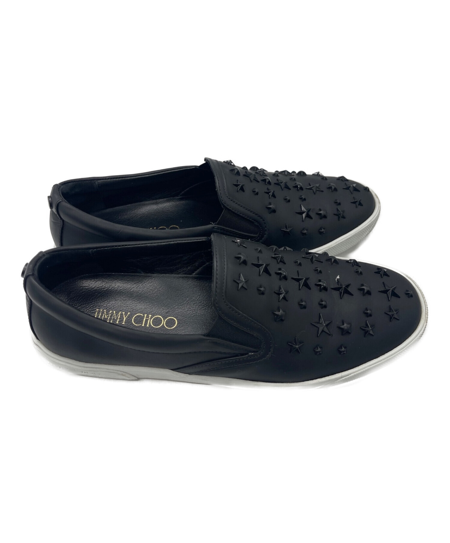 中古・古着通販】JIMMY CHOO (ジミーチュウ) スリッポン ブラック