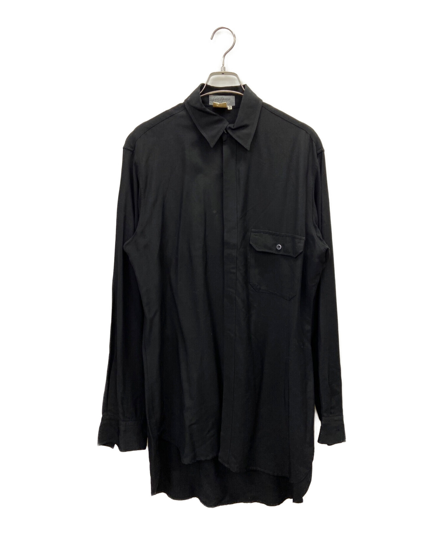 Yohji Yamamoto pour homme (ヨウジヤマモト プールオム) オーバーサイズシャツ ブラック サイズ:3