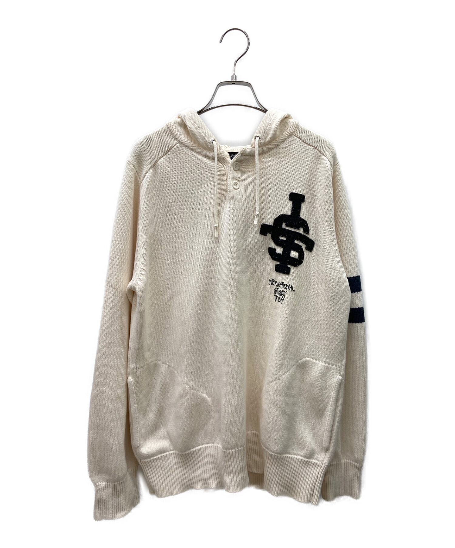 中古・古着通販】stussy (ステューシー) ニットパーカー オフホワイト サイズ:M｜ブランド・古着通販 トレファク公式【TREFAC  FASHION】スマホサイト