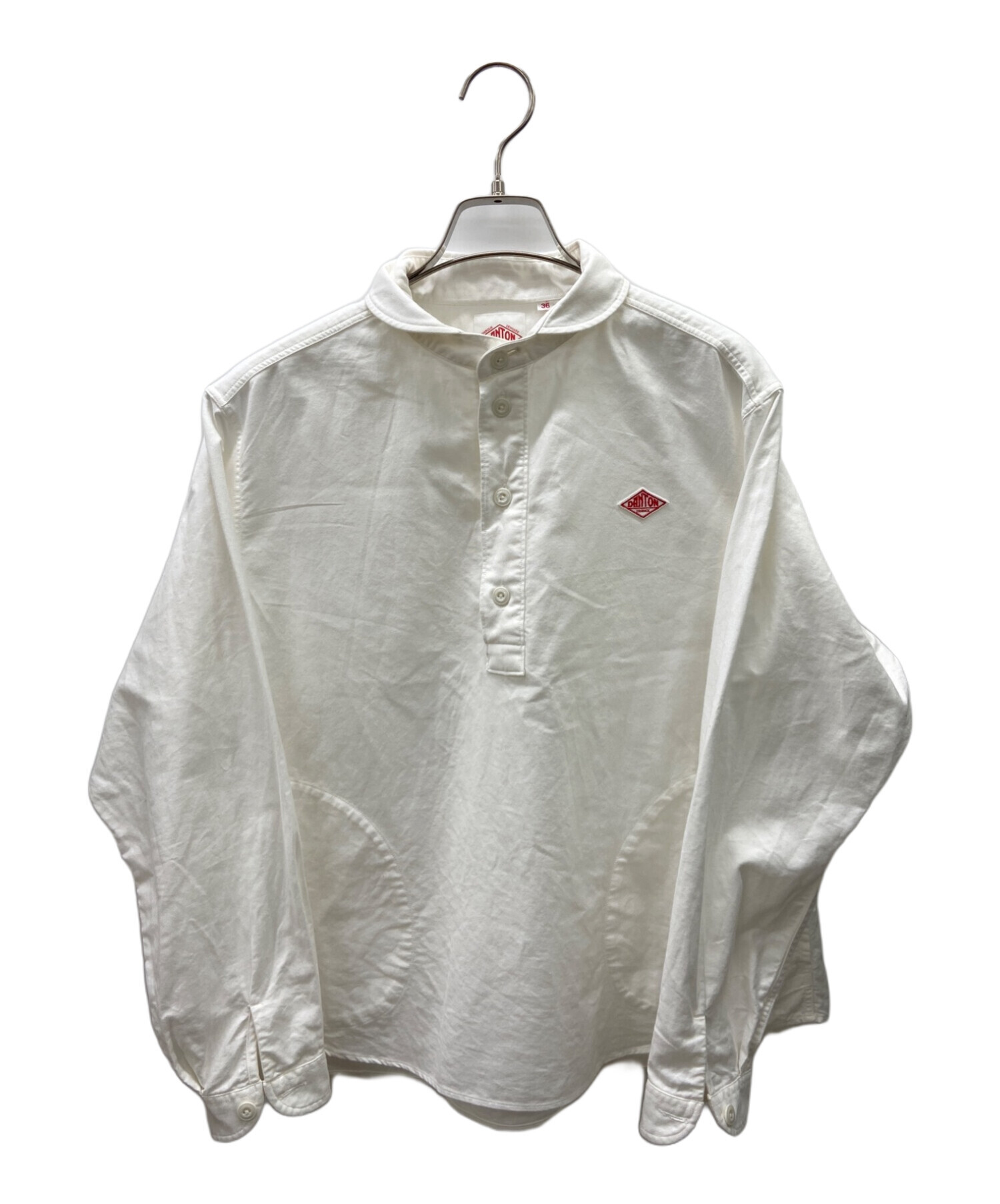 DANTON (ダントン) 丸襟プルオーバーシャツ ホワイト サイズ:36