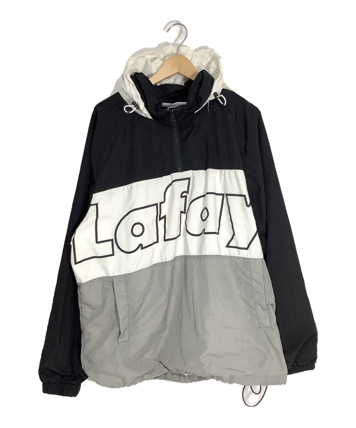 Lafayette (ラファイエット) LOGO CLASSIC NYLON ANRK JACKET ホワイト×ブラック サイズ:L