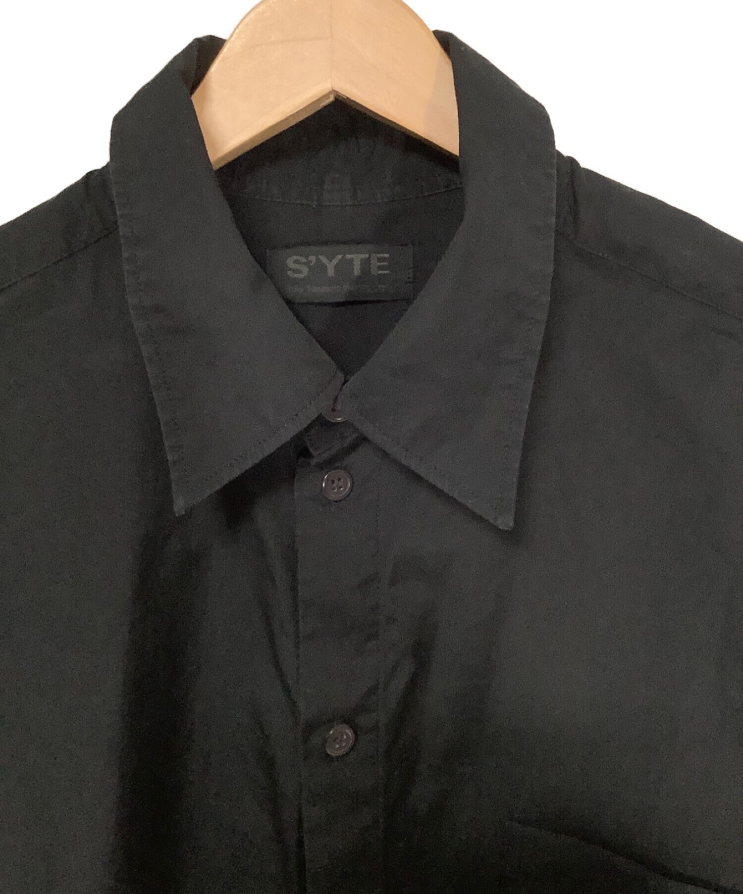 ヨウジヤマモト　syte  100/2ブロードシャツ 3 ブラックコットンタグ付き状態