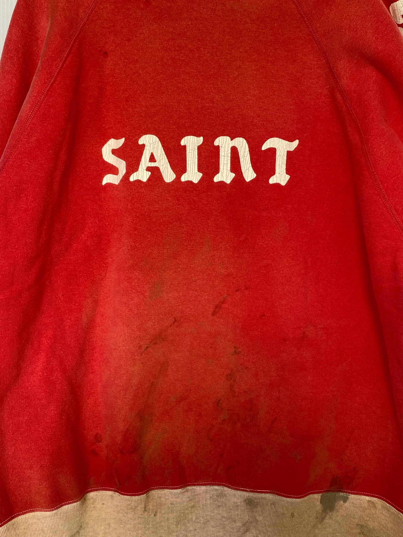 SAINT MICHAEL (セントマイケル) RGLN SWT SH レッド サイズ:XL