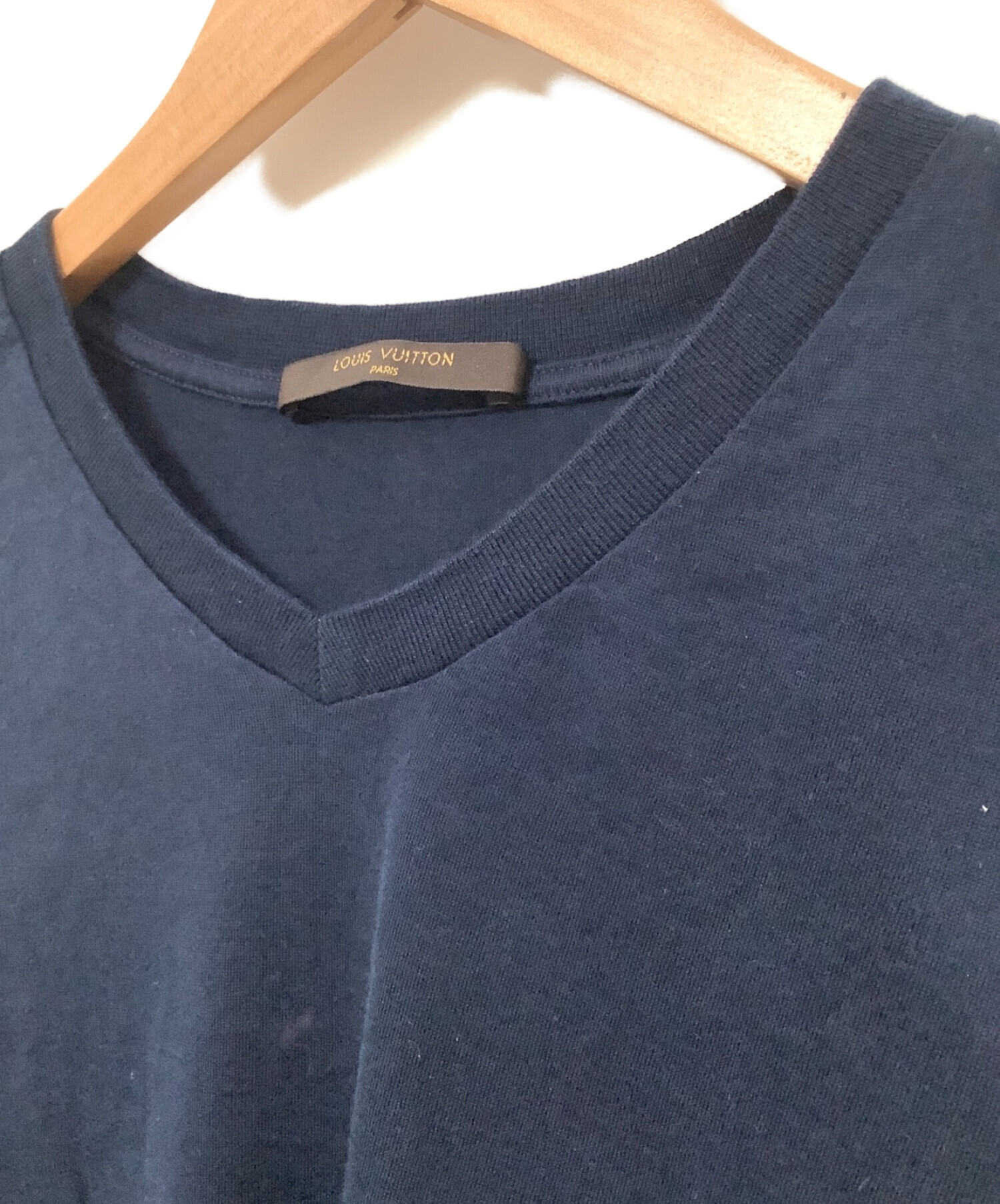 LOUIS VUITTON (ルイ ヴィトン) VネックTシャツ ネイビー サイズ:175/95