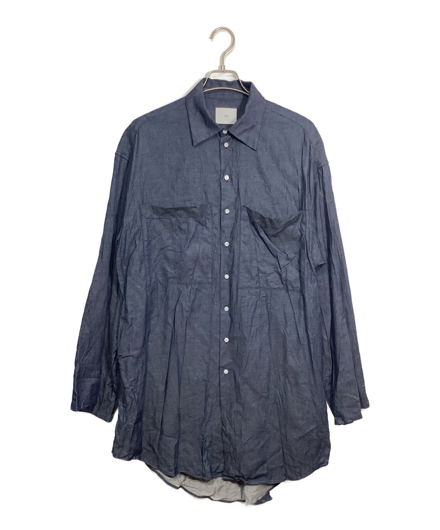 ATHA (アタ) COTTON LONG SHIRTS インディゴ サイズ:FREE