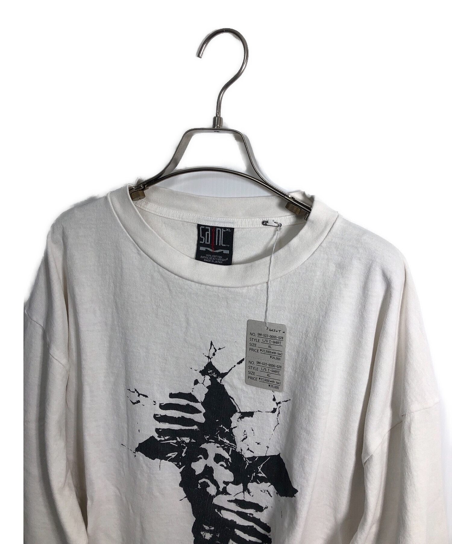 SAINT MICHAEL (セントマイケル) SM ロングスリーブTシャツ ホワイト サイズ:XL 未使用品