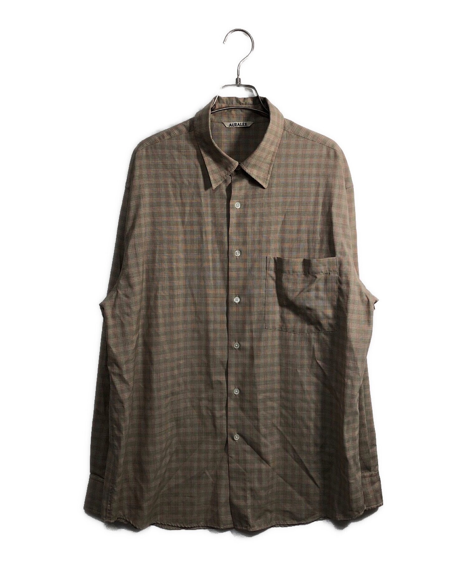 中古・古着通販】AURALEE (オーラリー) SUPER LIGHT WOOL CHECK SHIRTS