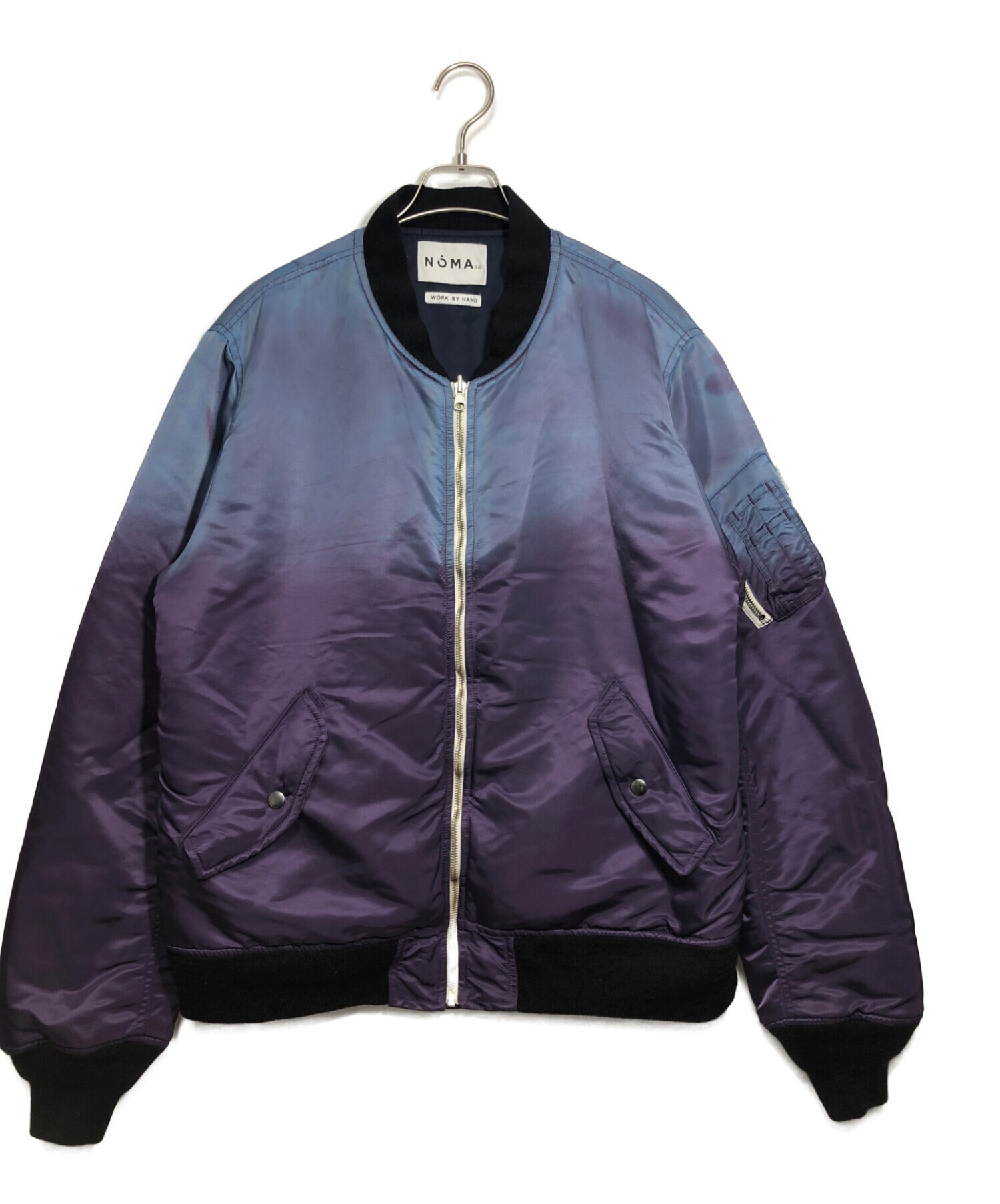 NOMA t.d. (ノーマティーディー) HAND DYED FLIGHT JACKET パープル サイズ:4