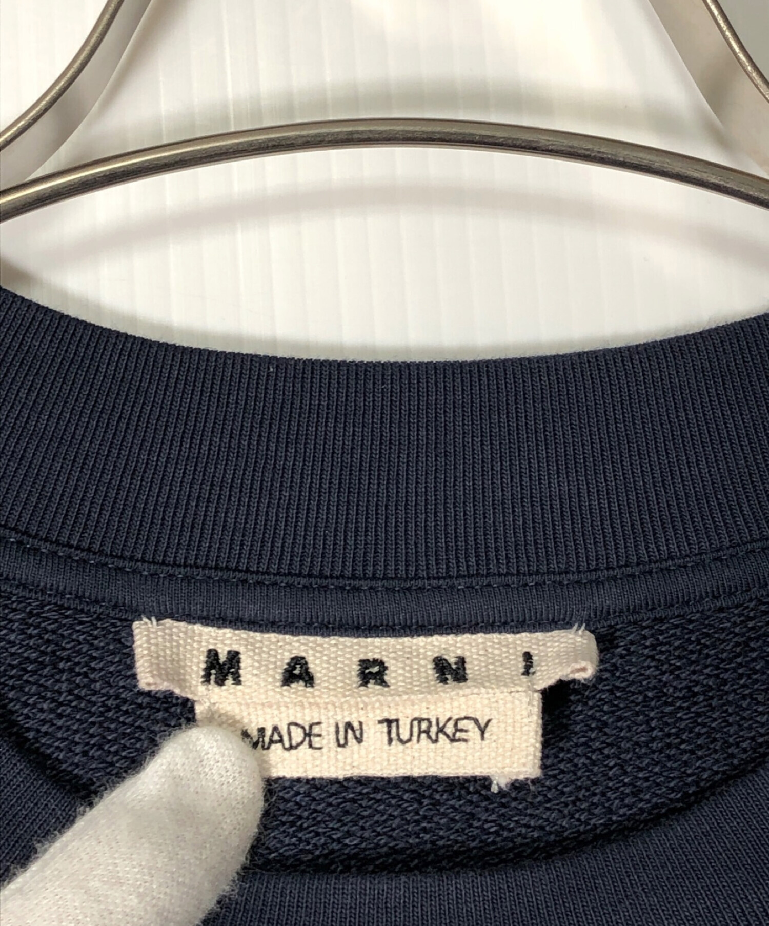 アウトレット限定モデル MARNI スウエット起毛 紺色 48